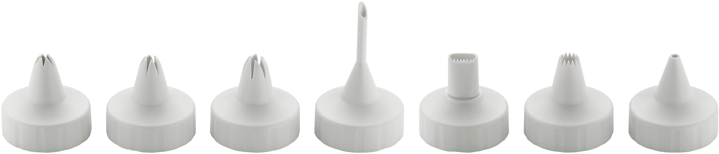 Kaiser Backformen Gebäckpresse »Inspiration«, (Set, 8 tlg.), Garnierspritze, transparenter Behälter, 7 Spritztüllen