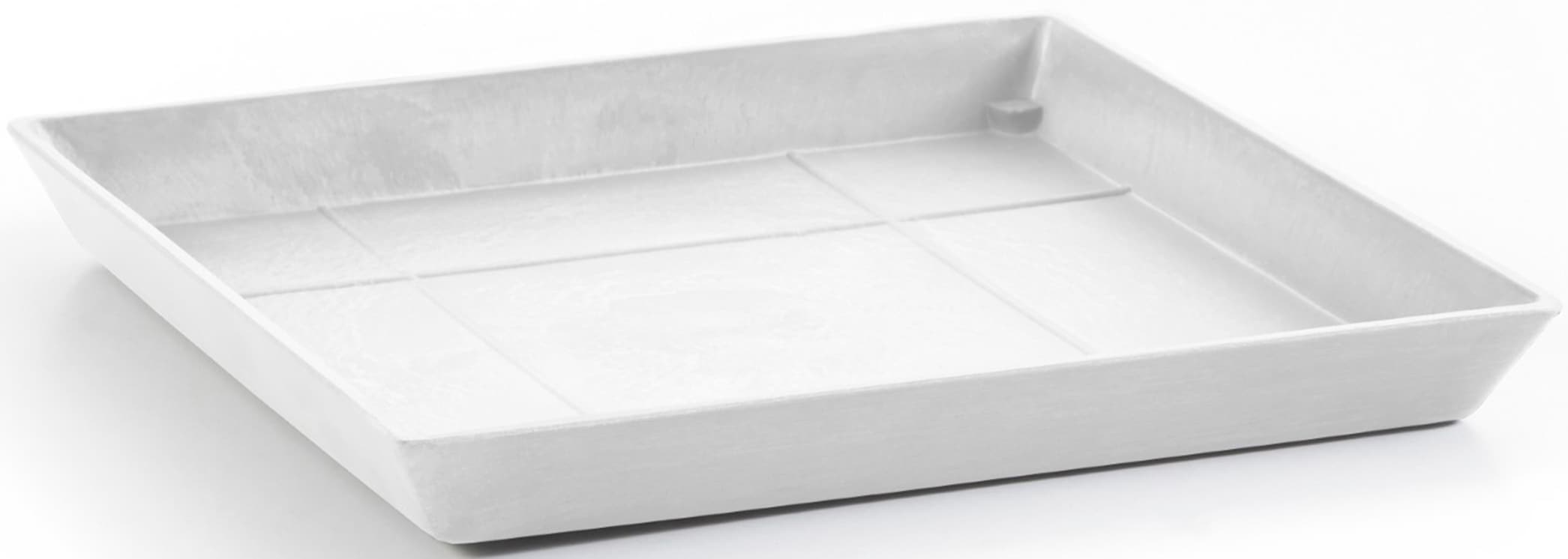 ECOPOTS Topfuntersetzer "Quadratisch 30 Weiß", für innen und außen: frostsicher, bruchsicher und lichtbeständig