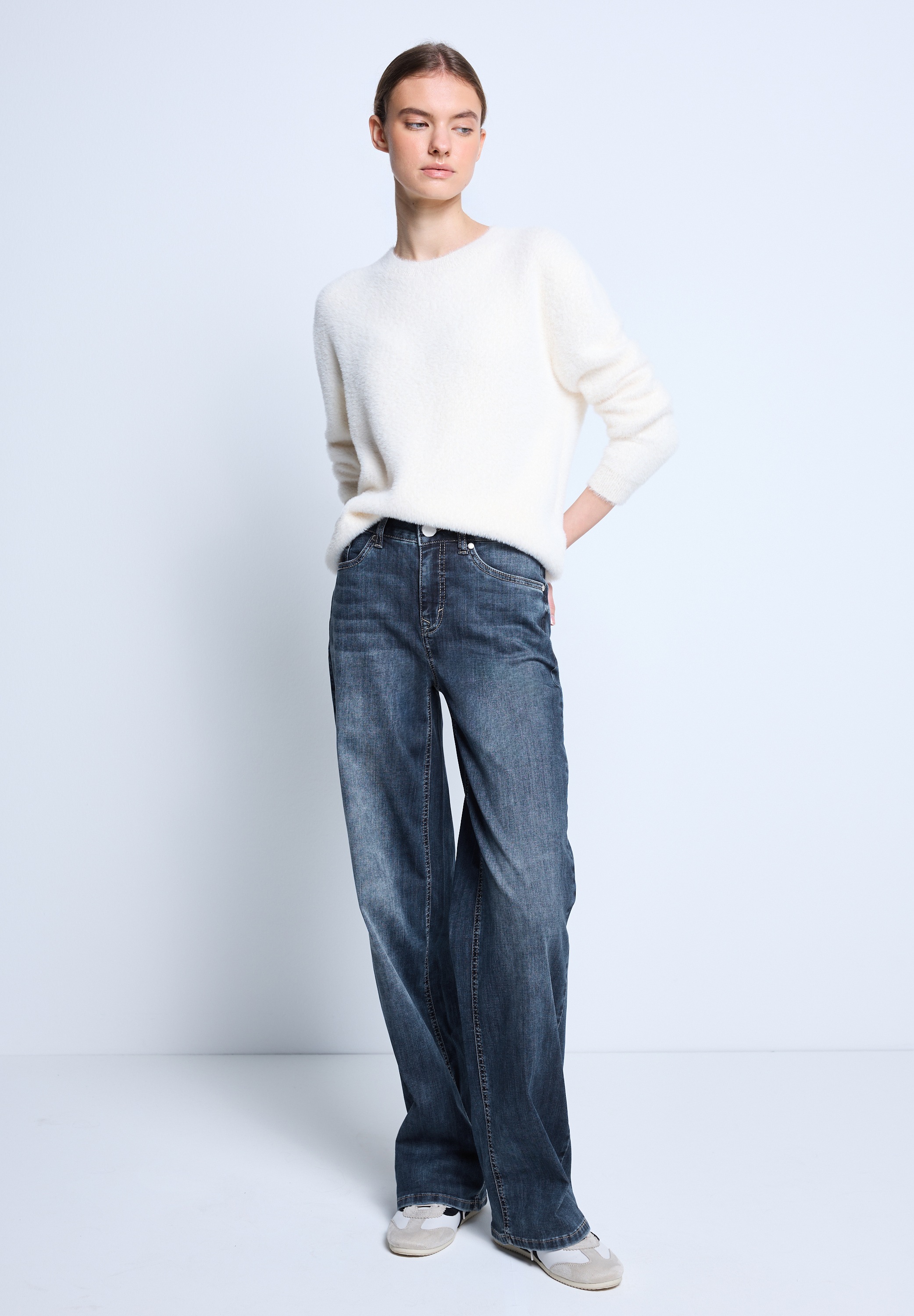 STREET ONE STUDIO Weite Jeans 5-Pocket-Style