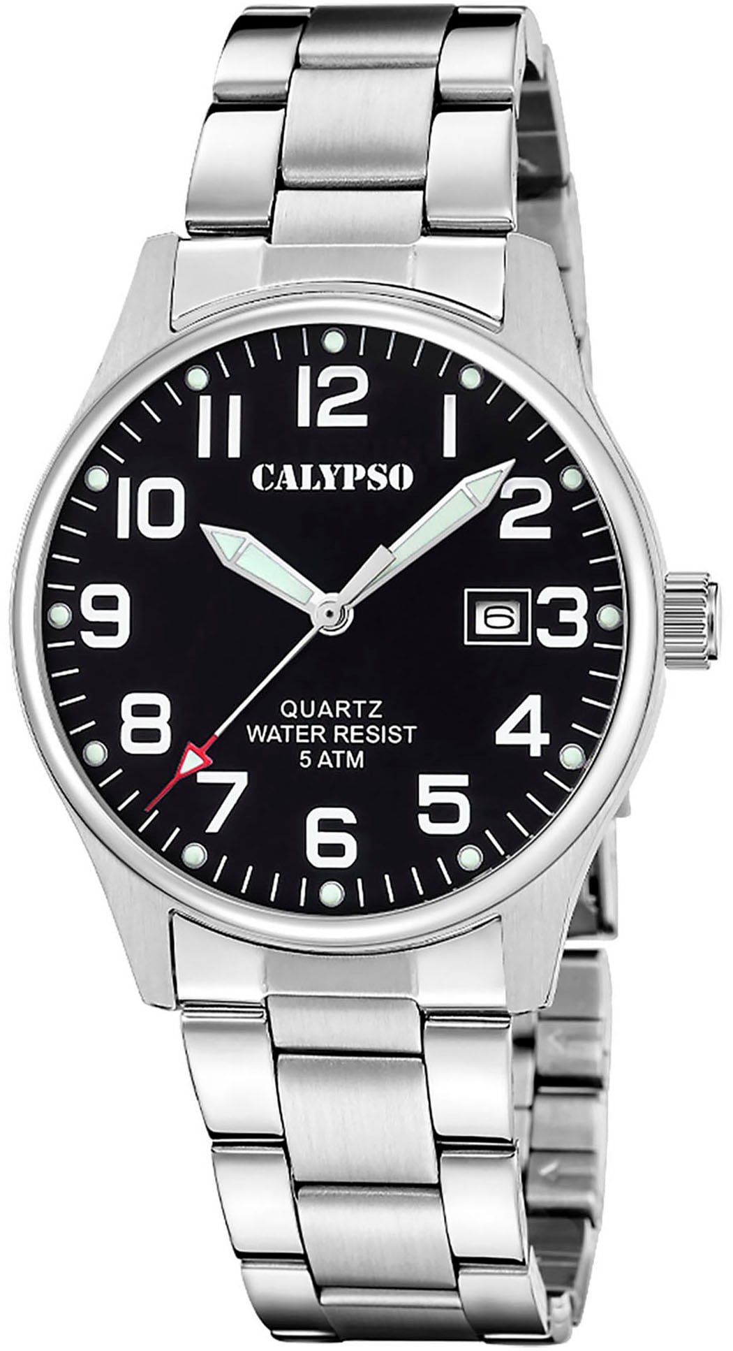 CALYPSO WATCHES Quarzuhr »Basic«, Armbanduhr, Herrenuhr, Edelstahlarmband, analog, Tag