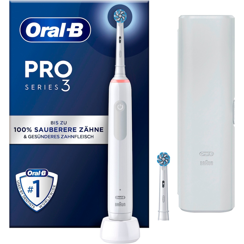 Oral-B Elektrische Zahnbürste »Pro 3 3500«, 2 St. Aufsteckbürsten