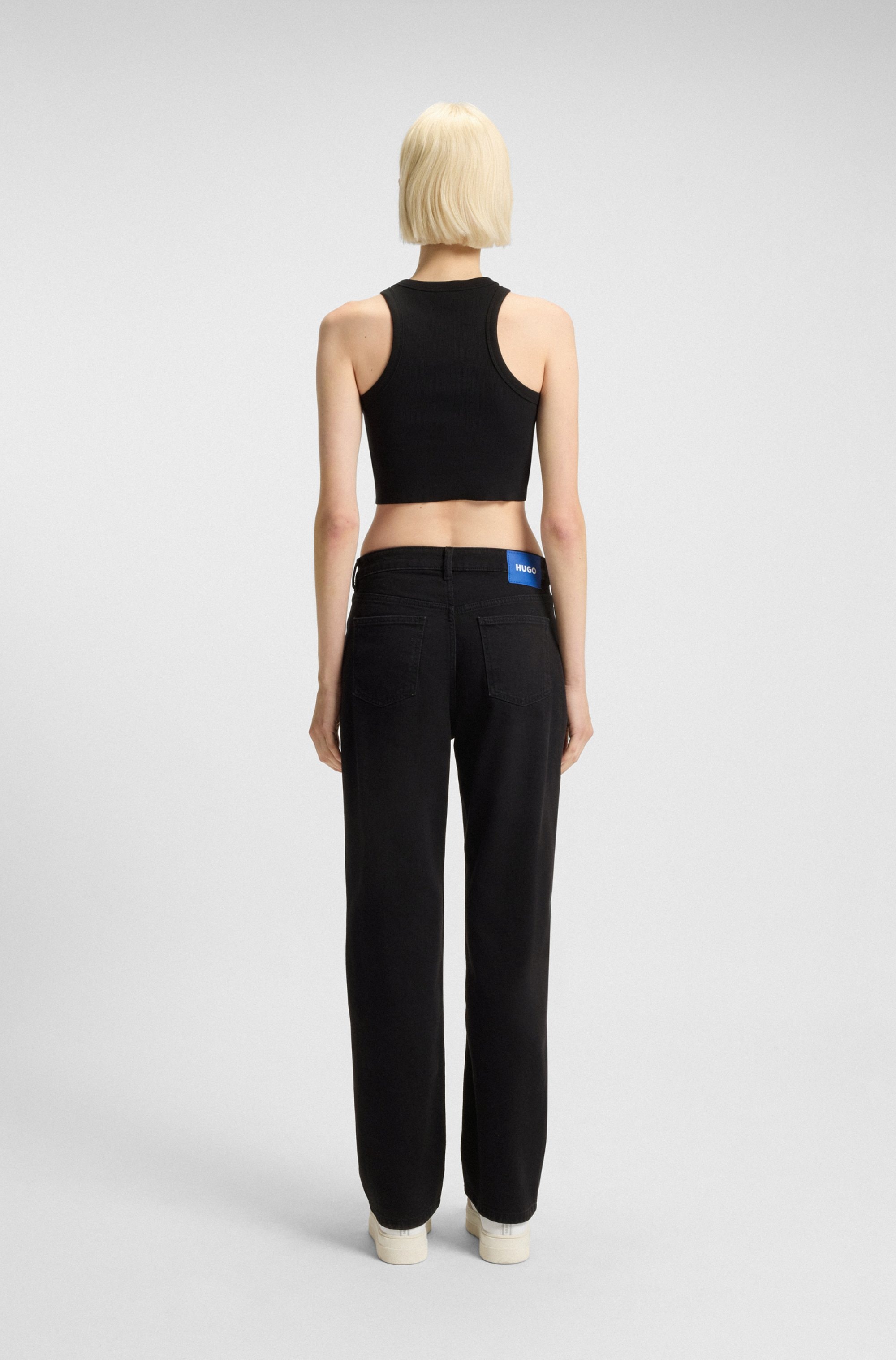 HUGO Blue Straight-Jeans »Elyah«, Straight Fit Jeans mit hoher Leibhöhe, Tall Länge 36