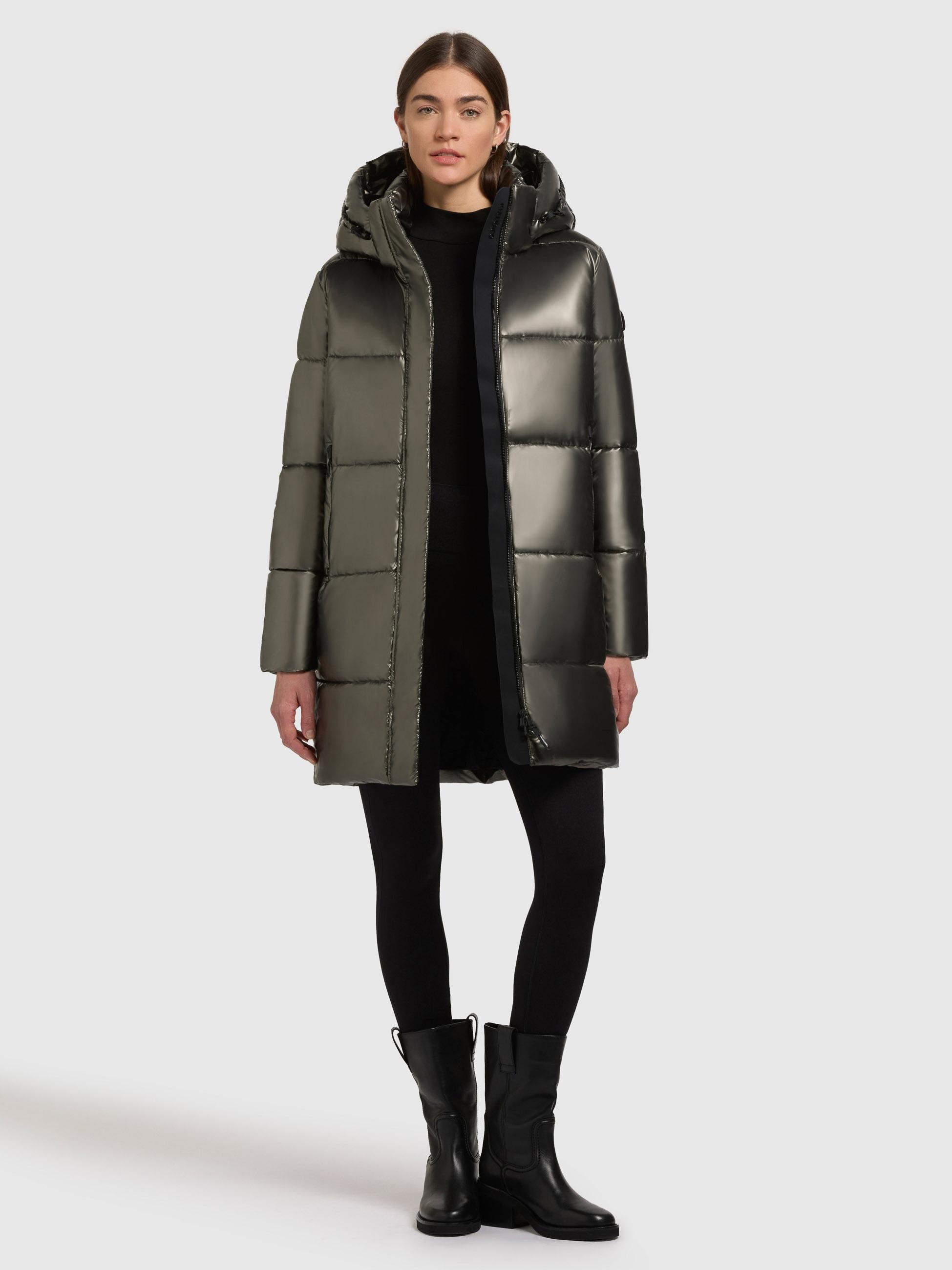 khujo Steppmantel »Haya Shiny-YM«, Wasserdichter gesteppter Damen Winter Kurzmantel