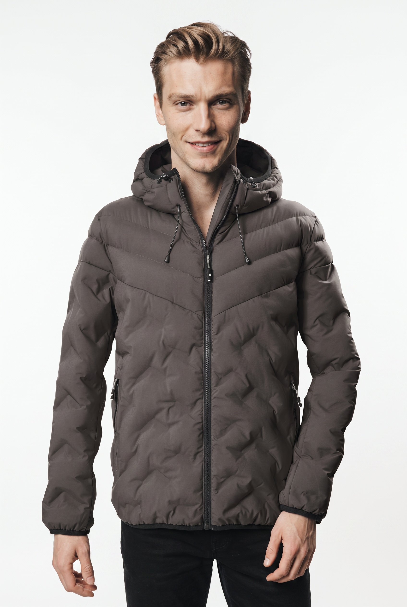 Killtec Steppjacke "KOW 295 MN JCKT" mit Kapuze mit regulierbarer Kapuze, winddicht, wasserabweisend