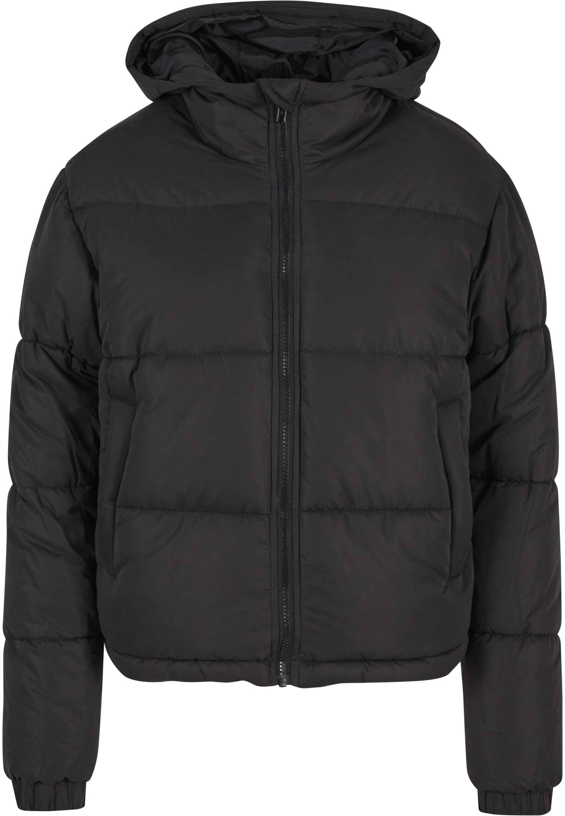 URBAN CLASSICS Winterjacke "Urban Classics Ladies Peached Puffer Jacket With Hood" 1 Stk. tlg. mit Kapuze