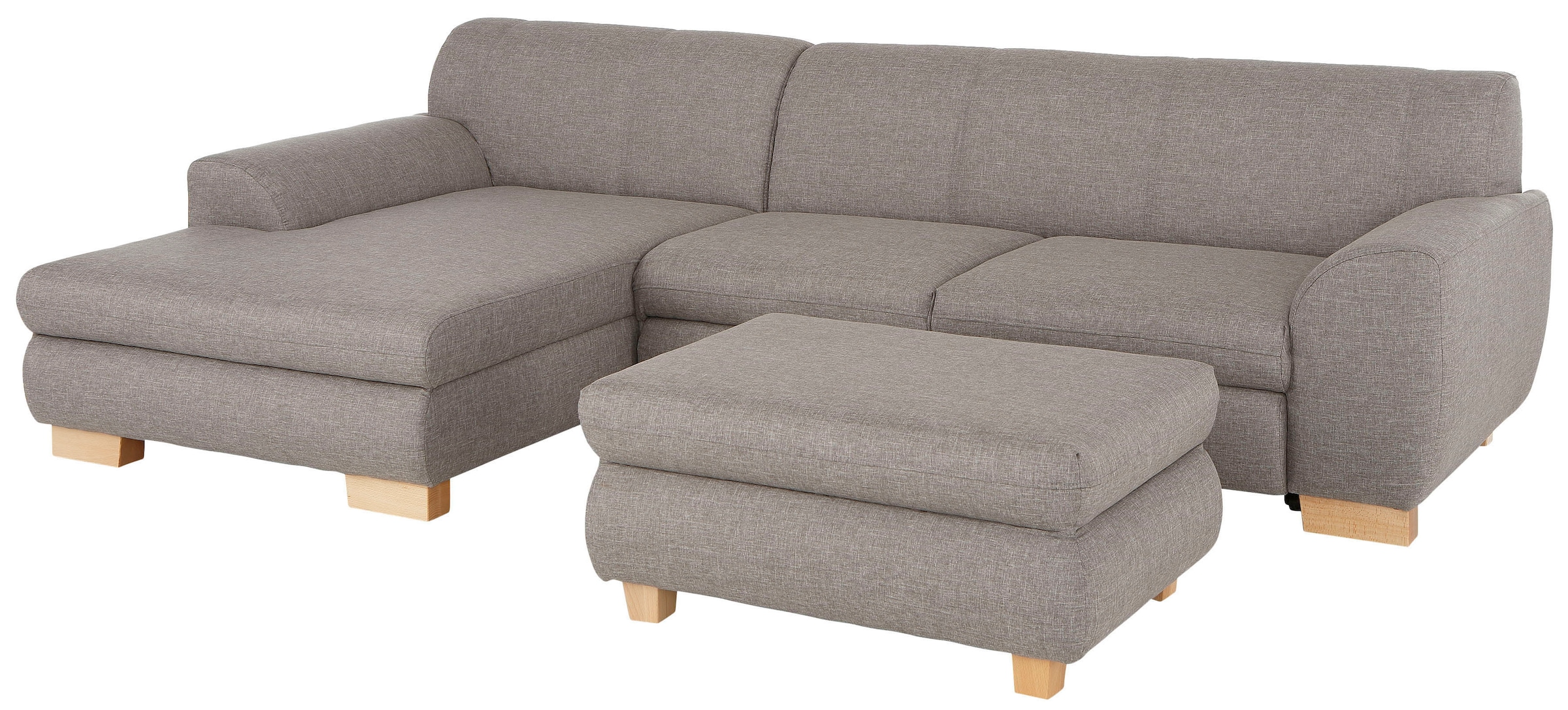 Home affaire Ecksofa »Nika L-Form«, Polsterecke, Struktur fein oder Melrose/Struktur, mit Bettfunktion