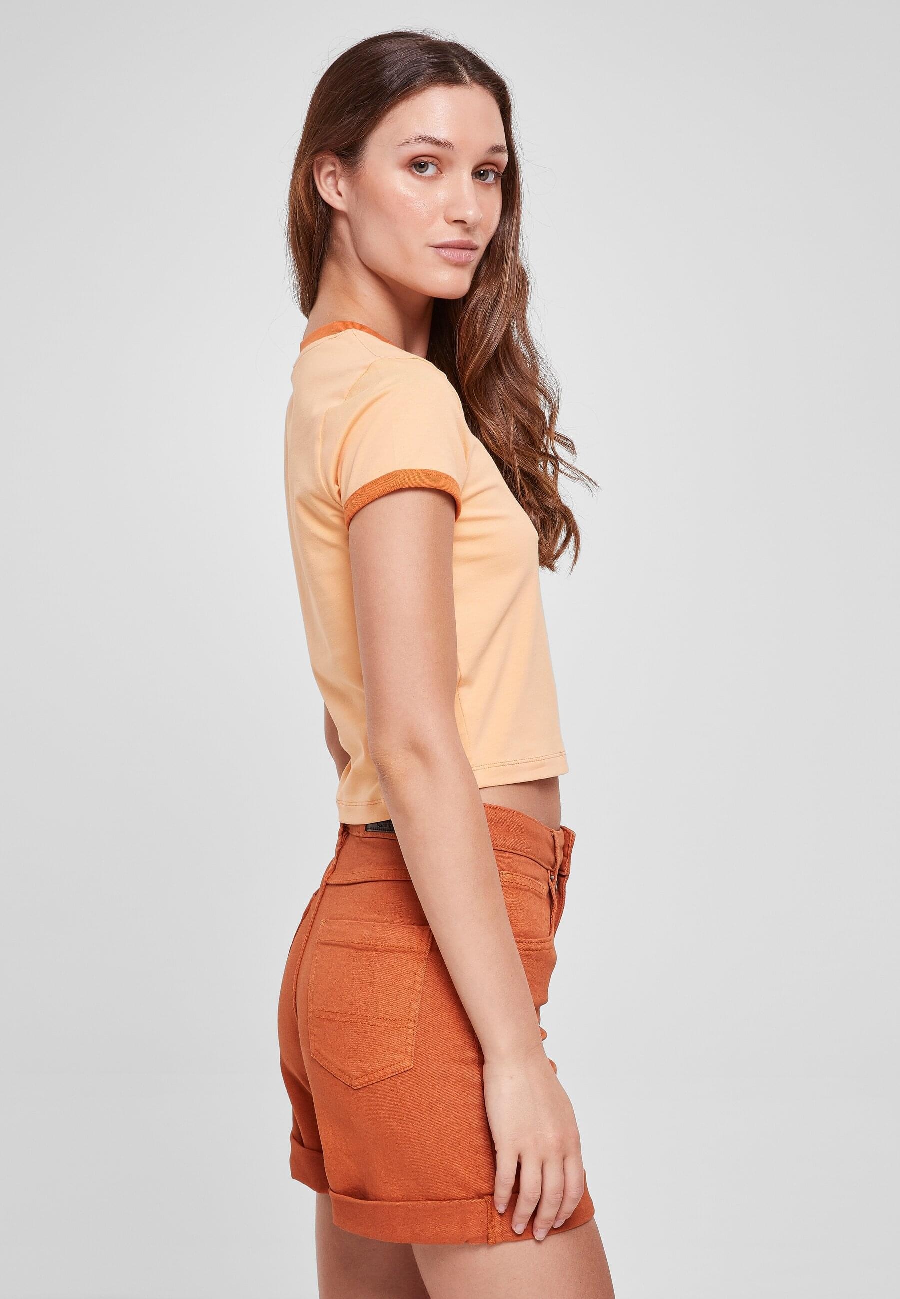 URBAN CLASSICS T-Shirt »Urban Classics Damen Ladies Stretch Jersey Cropped Tee«, (1 tlg.)