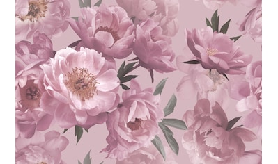 Fototapete »BLUMEN ABSTRAKT-MUSTER DESIGN ROSEN BLUMEN DECOR RETRO«