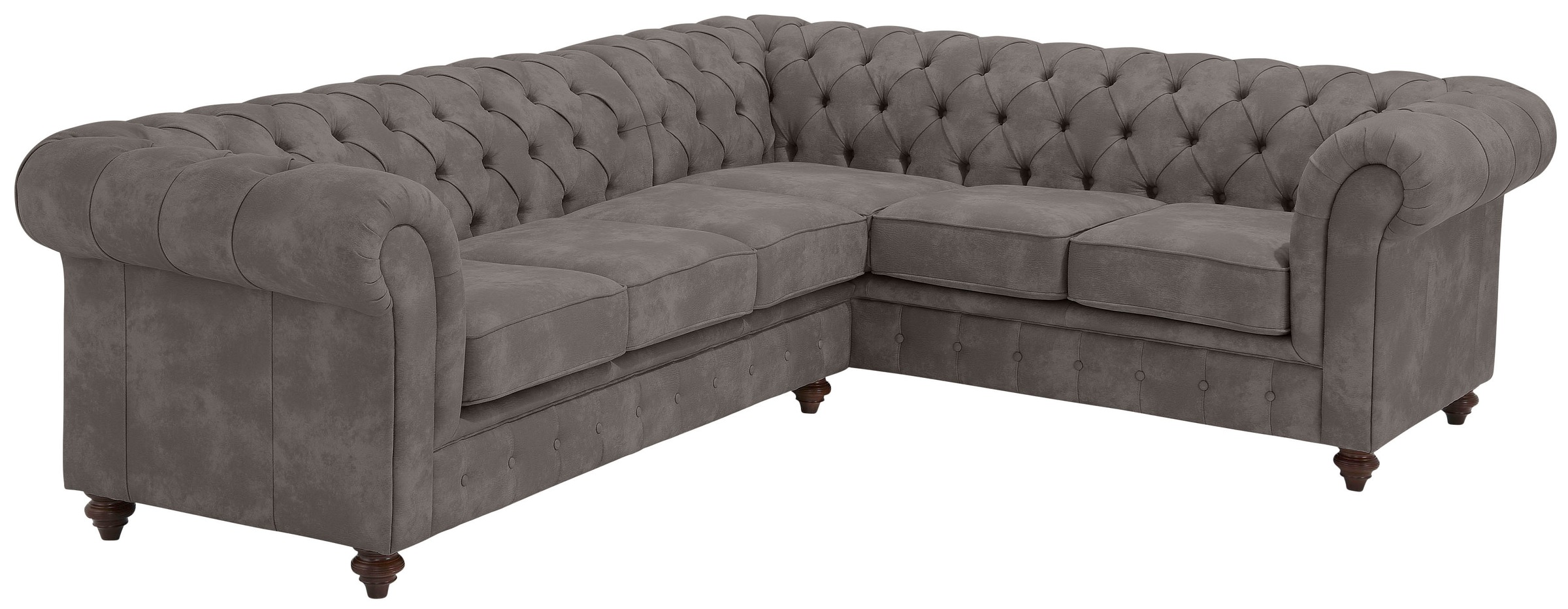 Home affaire Chesterfield-Sofa "Chesterfield Ecksofa, auch in Leder L-Form" günstig online kaufen