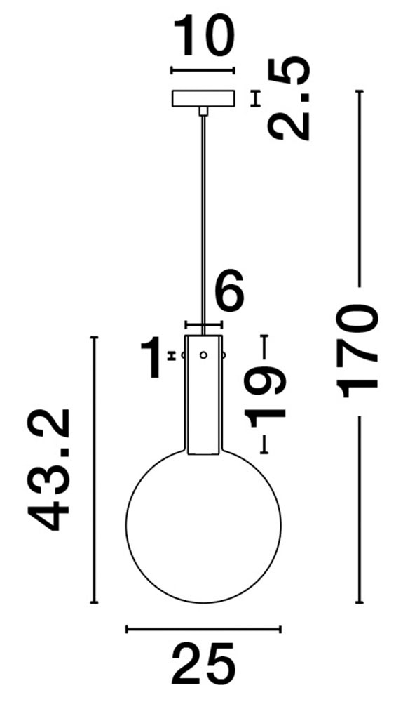 Nova Luce Pendelleuchte »NOSTOS«, 1 flammig