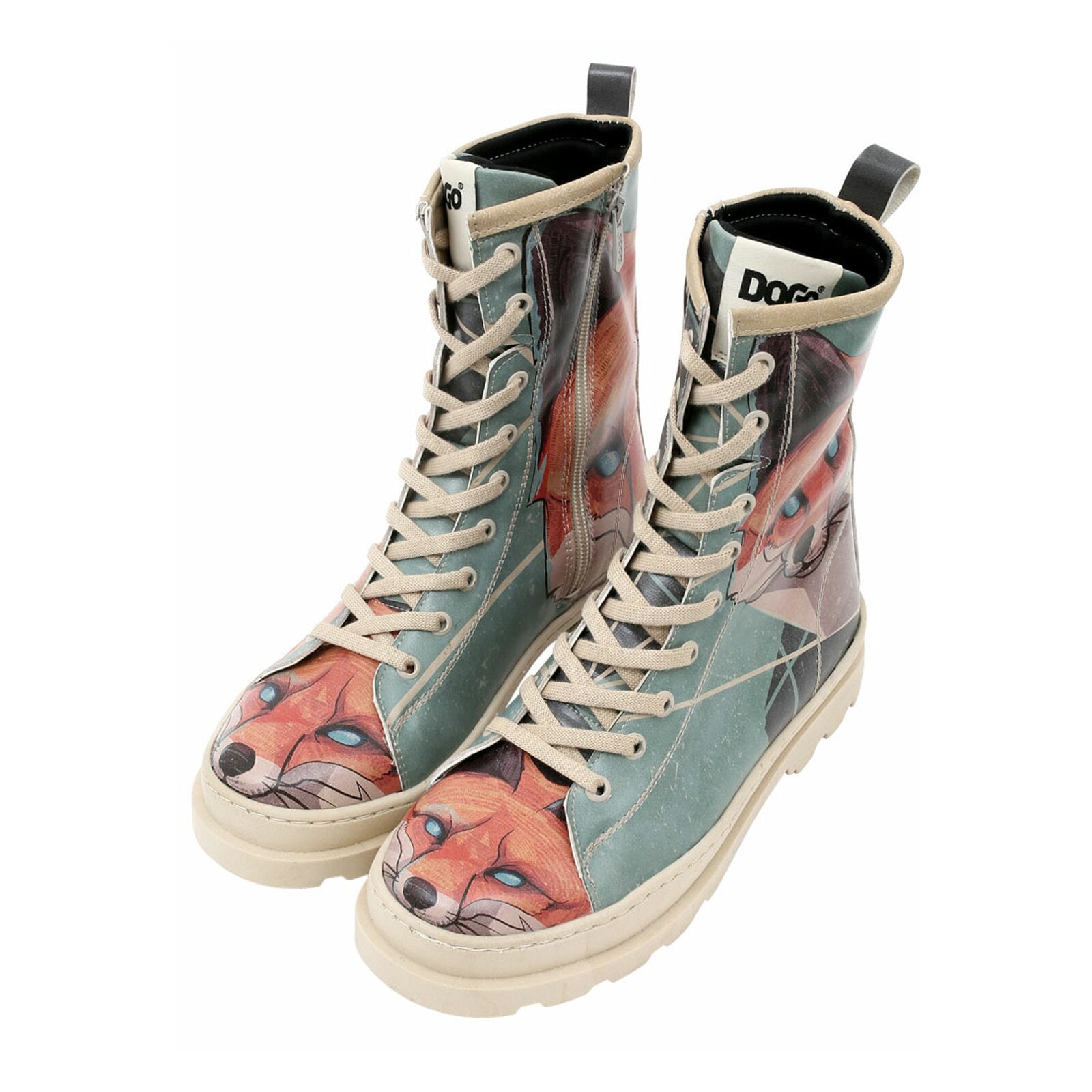 DOGO "Gisele Schnürstiefel Boots Red Fox Damen Stiefeletten" Handgefertigt