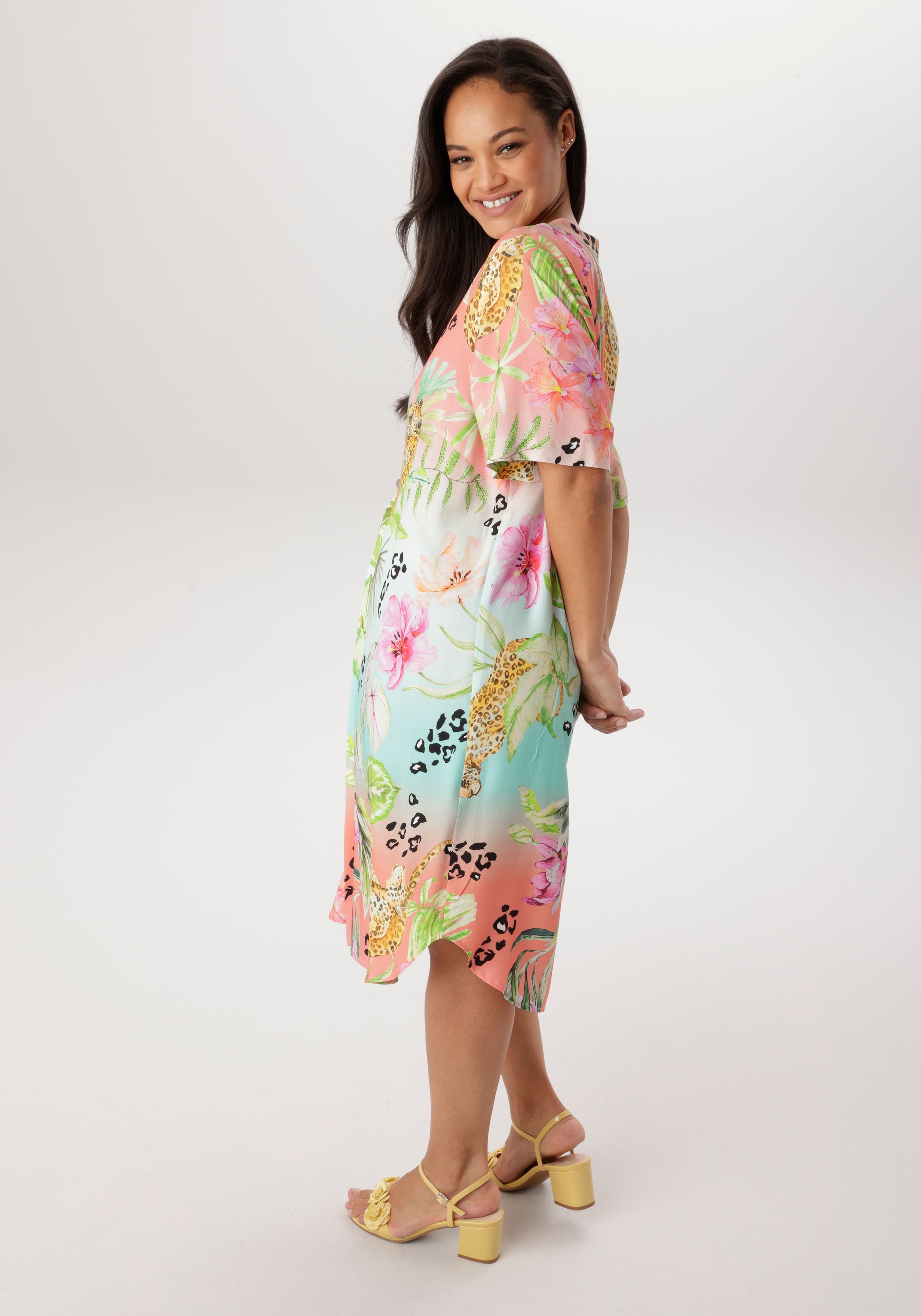 Aniston PLUS Blusenkleid mit farbenfroher Print - NEUE KOLLEKTION günstig online kaufen