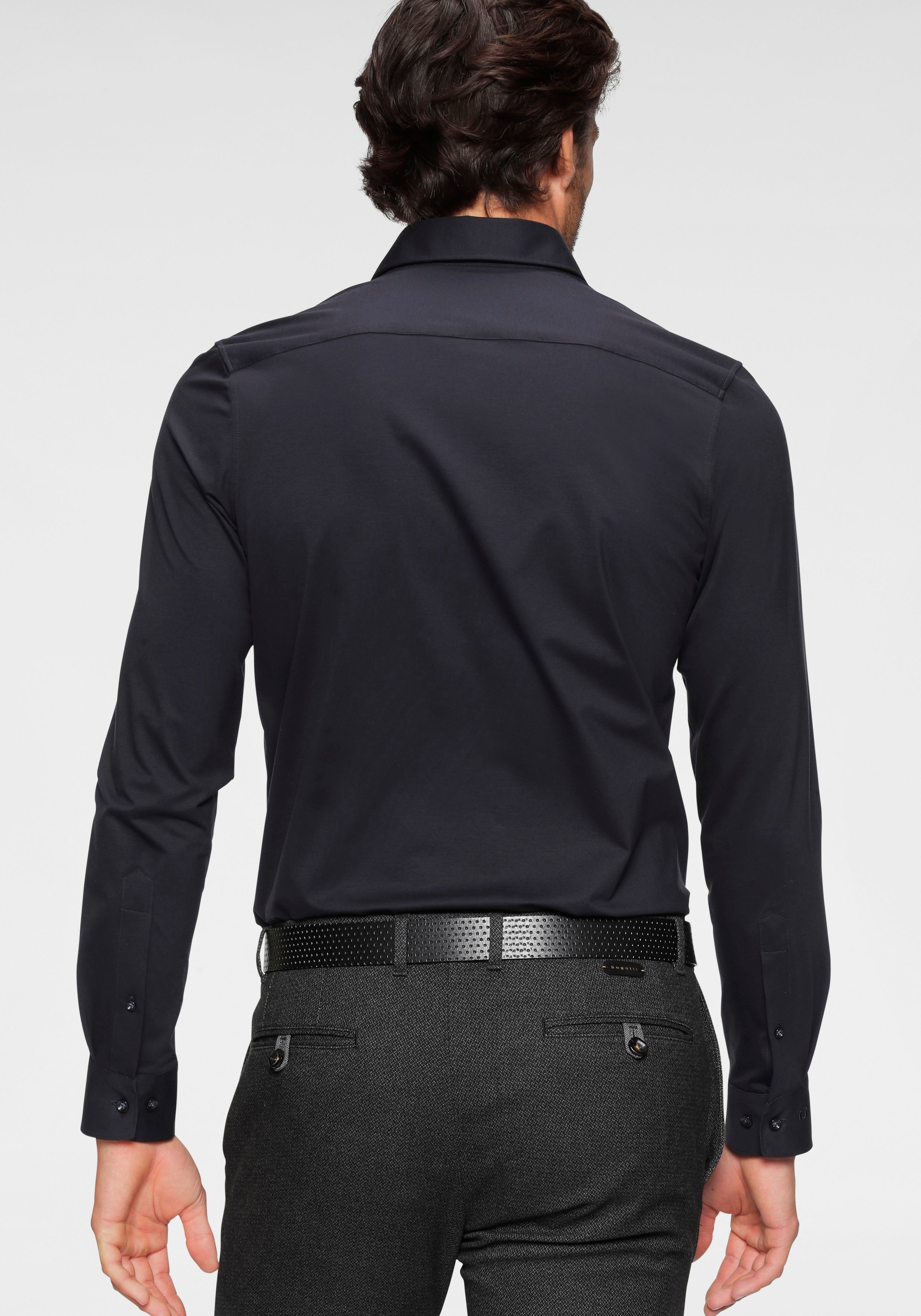 OLYMP Langarmhemd »Luxor 24/Seven modern fit Jerseyshirt«, mit geruchshemmenden Materialeigenschaften