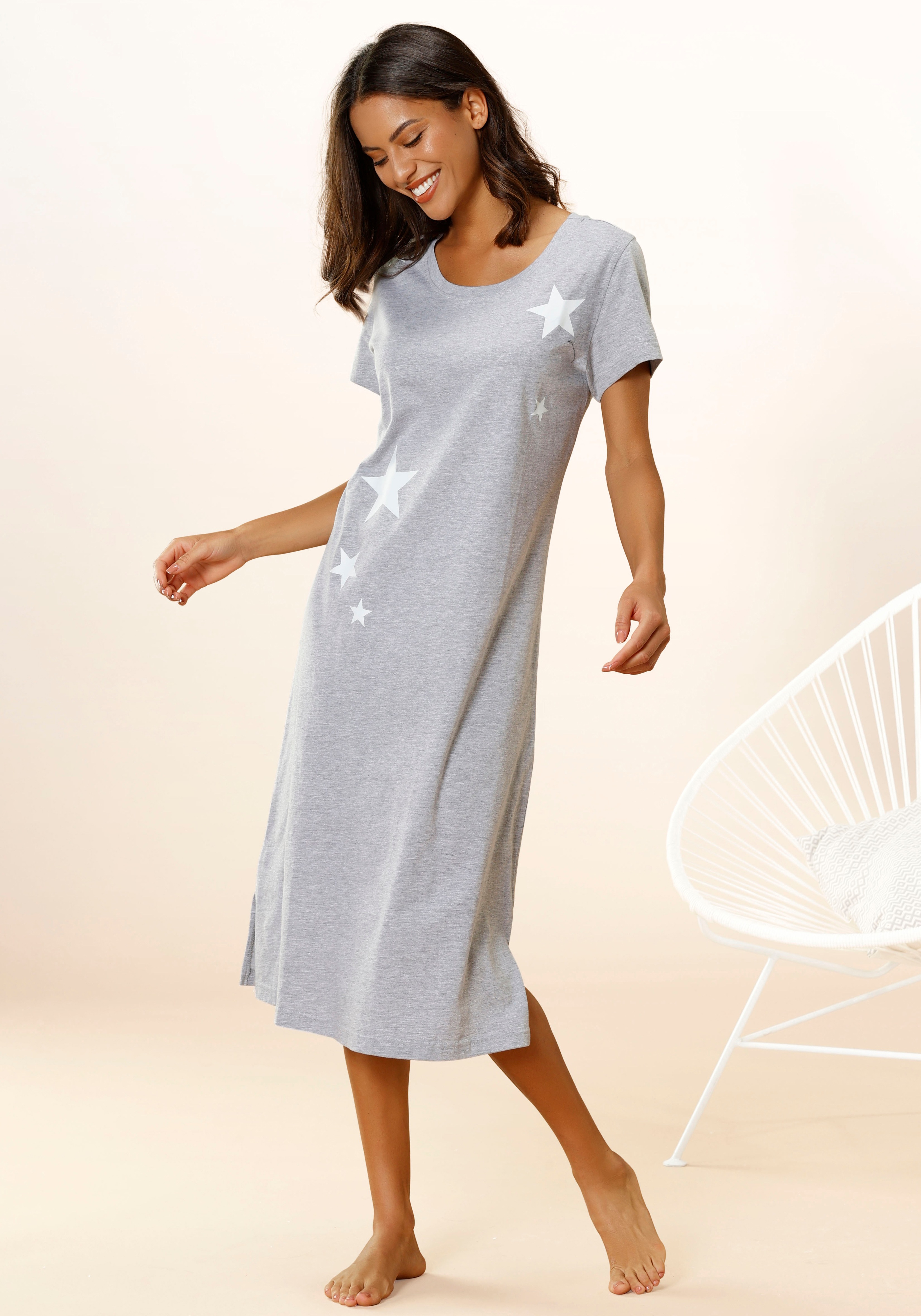 Thumbnail - Vivance Dreams Nachthemd 1-teilig, mit süßem Sterne-Druck