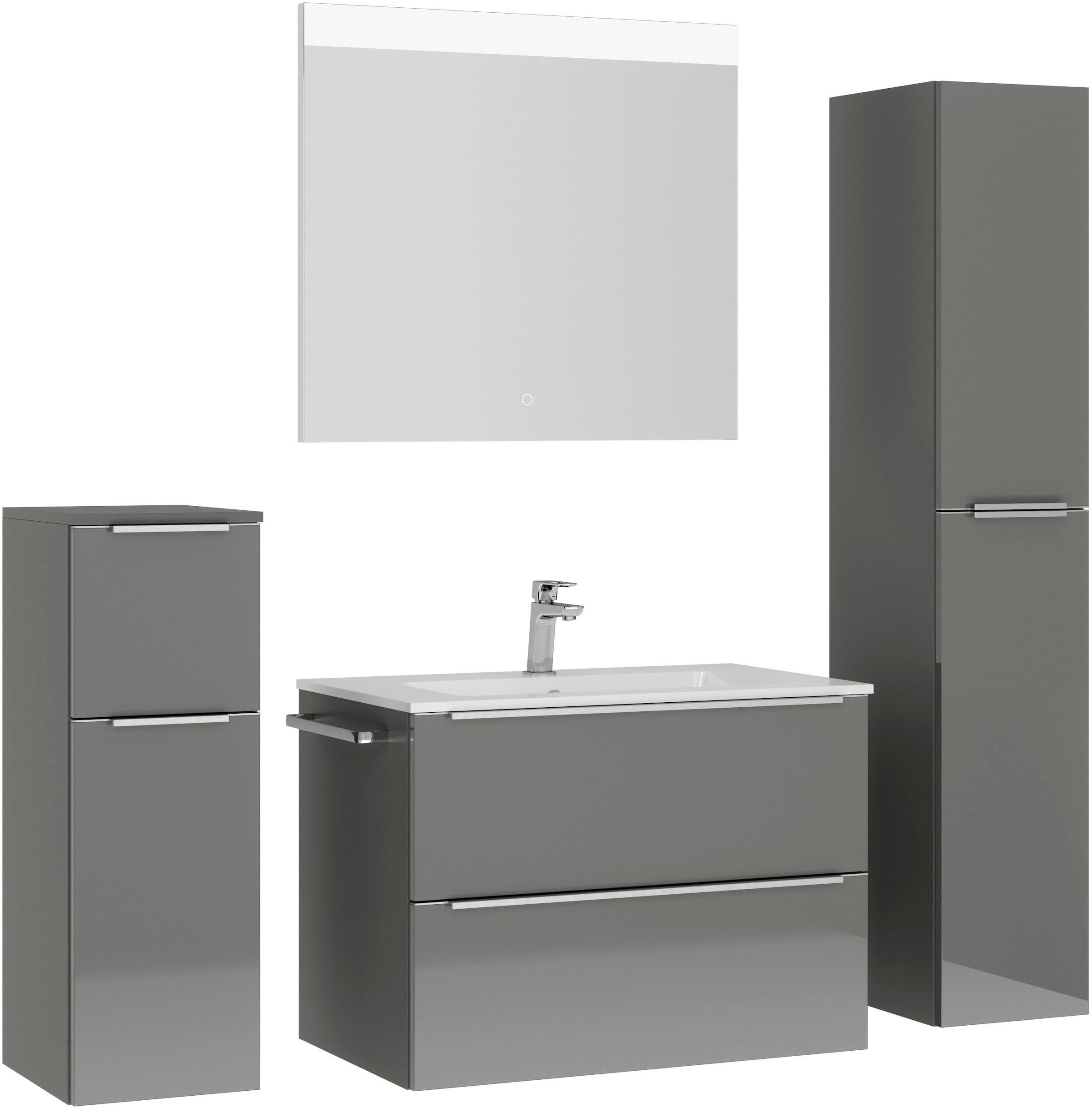 nobilia Badmöbel-Set "Levere" vormontiert, mit Soft-Close, 4 Stk. tlg. günstig online kaufen