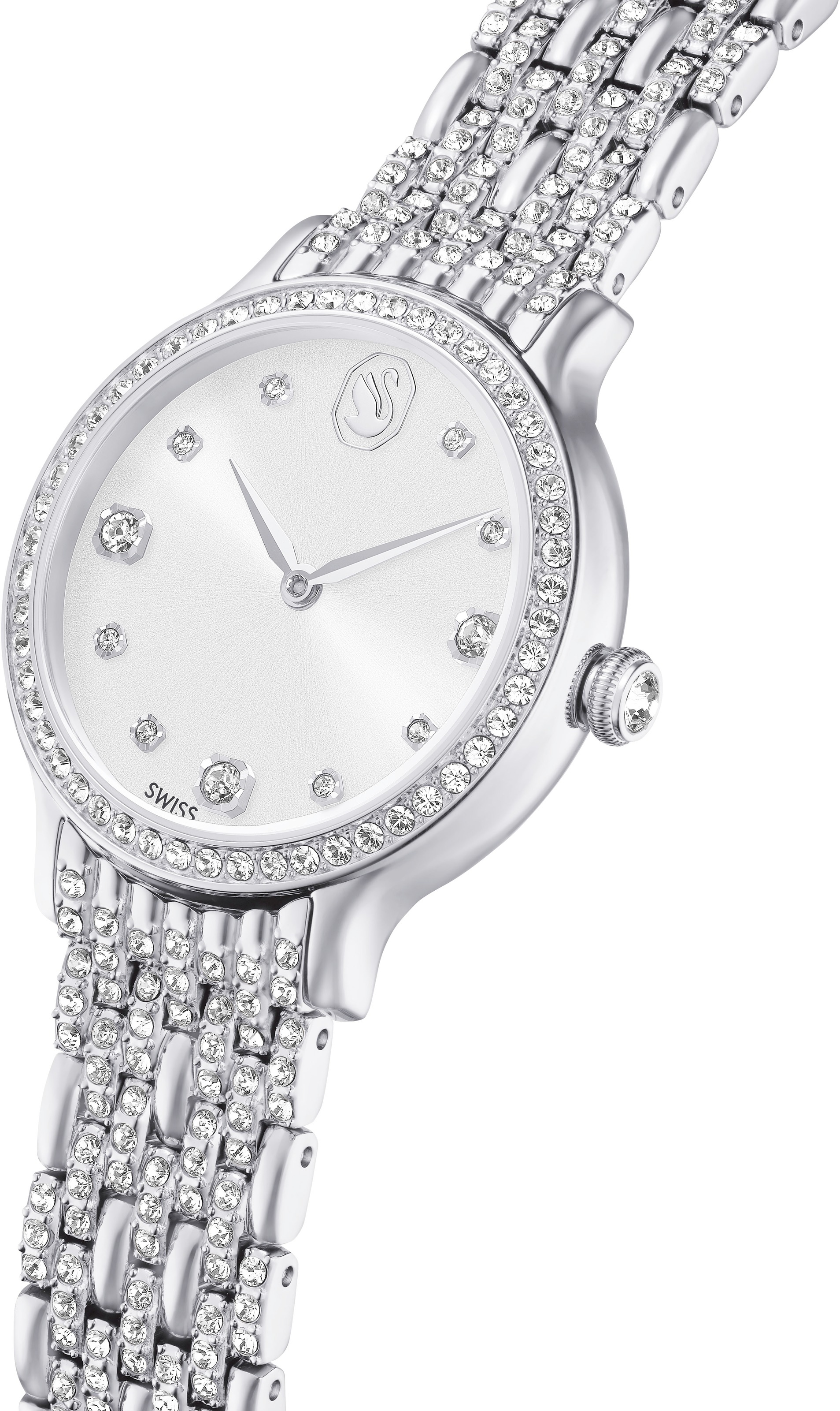 Swarovski Quarzuhr »IMBER«, Armbanduhr, Damenuhr, Swiss Made, Edelstahlarmband, analog