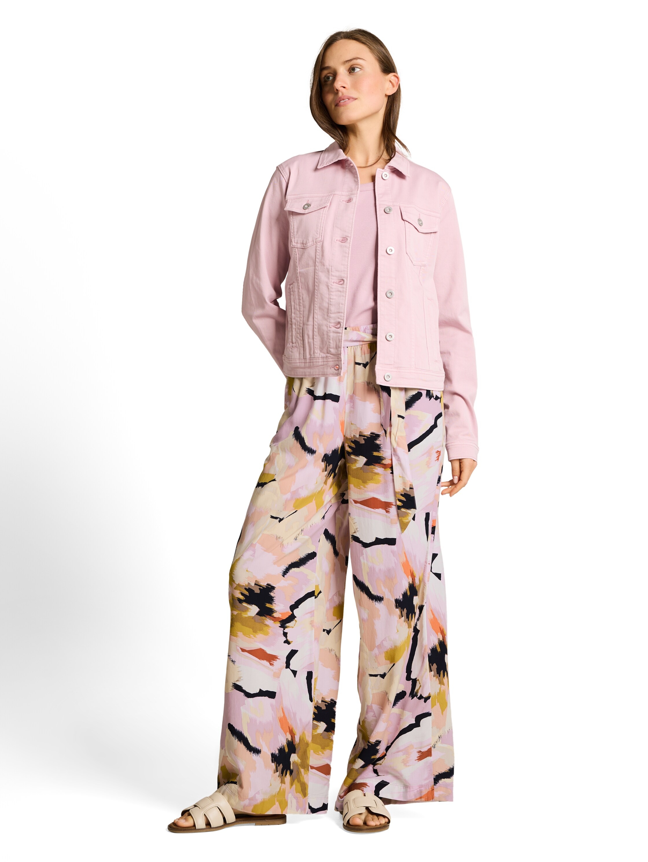 TOM TAILOR Webhose  mit Allover-Muster/weites Bein