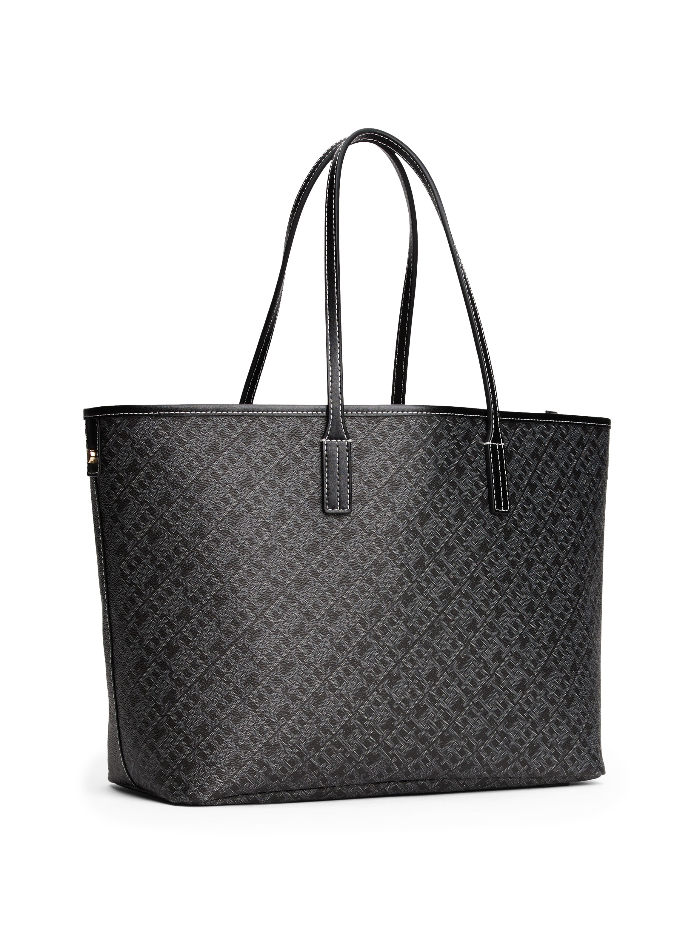 Tommy Hilfiger Tragetasche »TH MONOPLAY LEATHER TOTE« , Damen Schultertasche mit bedrucktem TH-Monogramm