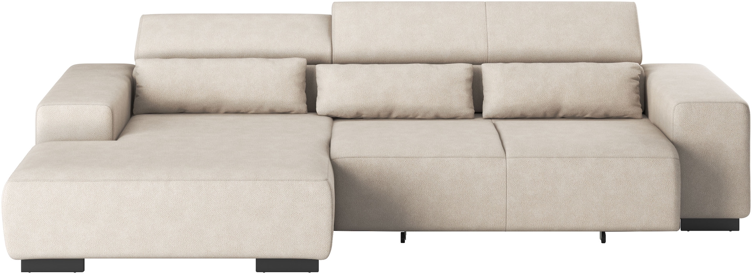COTTA Ecksofa »Side L-Form, mit Kopfteilverstellung & 3 Nierenkissen«, optional motorische Sitztiefenverstellung