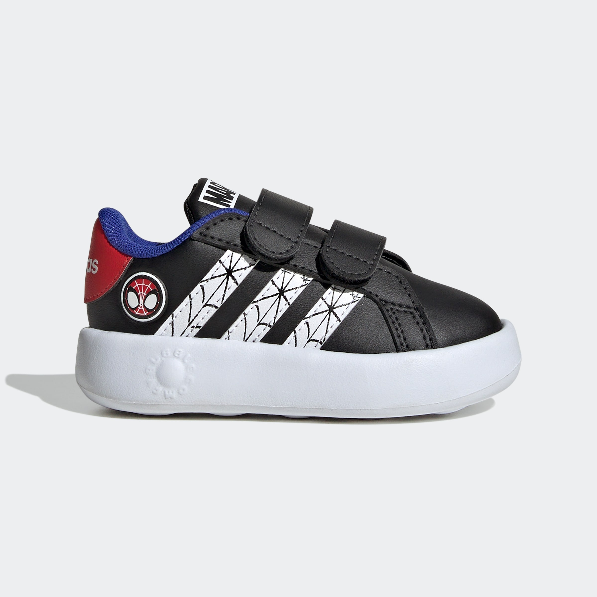 adidas Sportswear Klettschuh »ADIDAS MARVEL SPIDER-MAN KIDS GRAND COURT SCHUH«, Design auf den Spuren des adidas Superstar, für Kinder