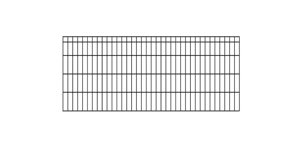 KRAUS Einstabmattenzaun "Dino-Trend-40x40", anthrazit, 80 cm hoch, 2 m Verlängerungsmatte, 1 Pfosten