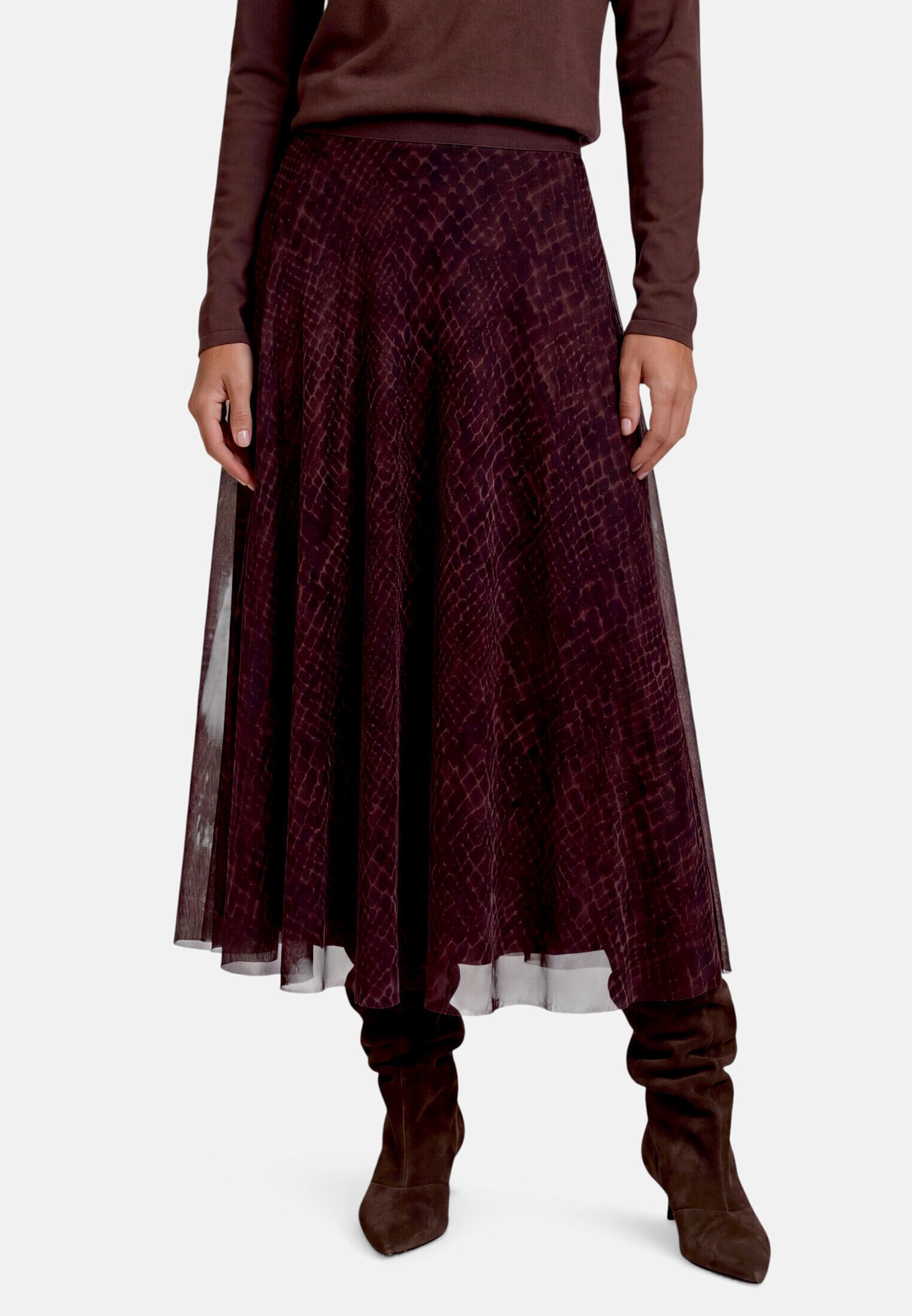 Zero Midirock »Damen mit Muster« Material