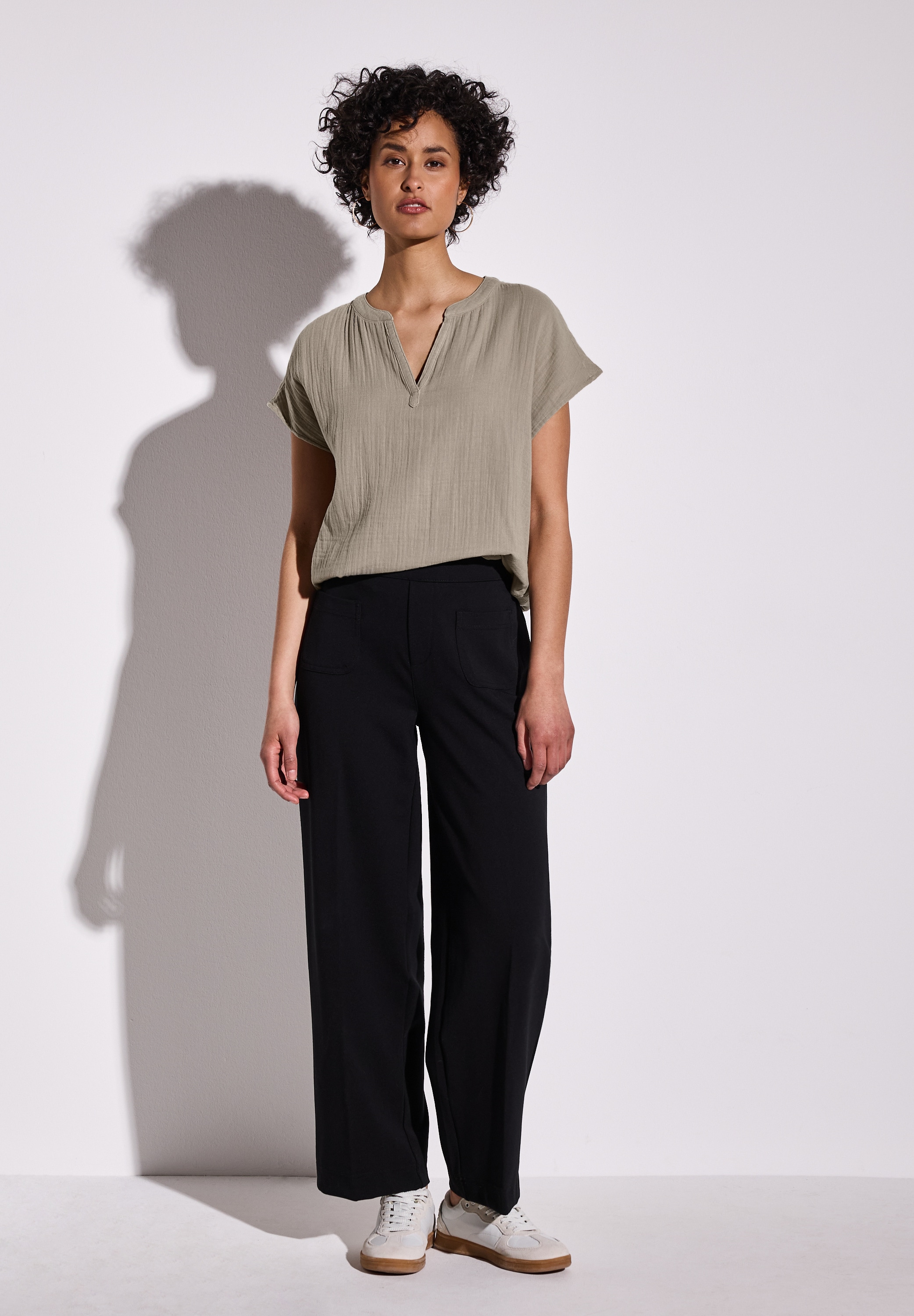 STREET ONE Hemdbluse, aus reiner Baumwolle