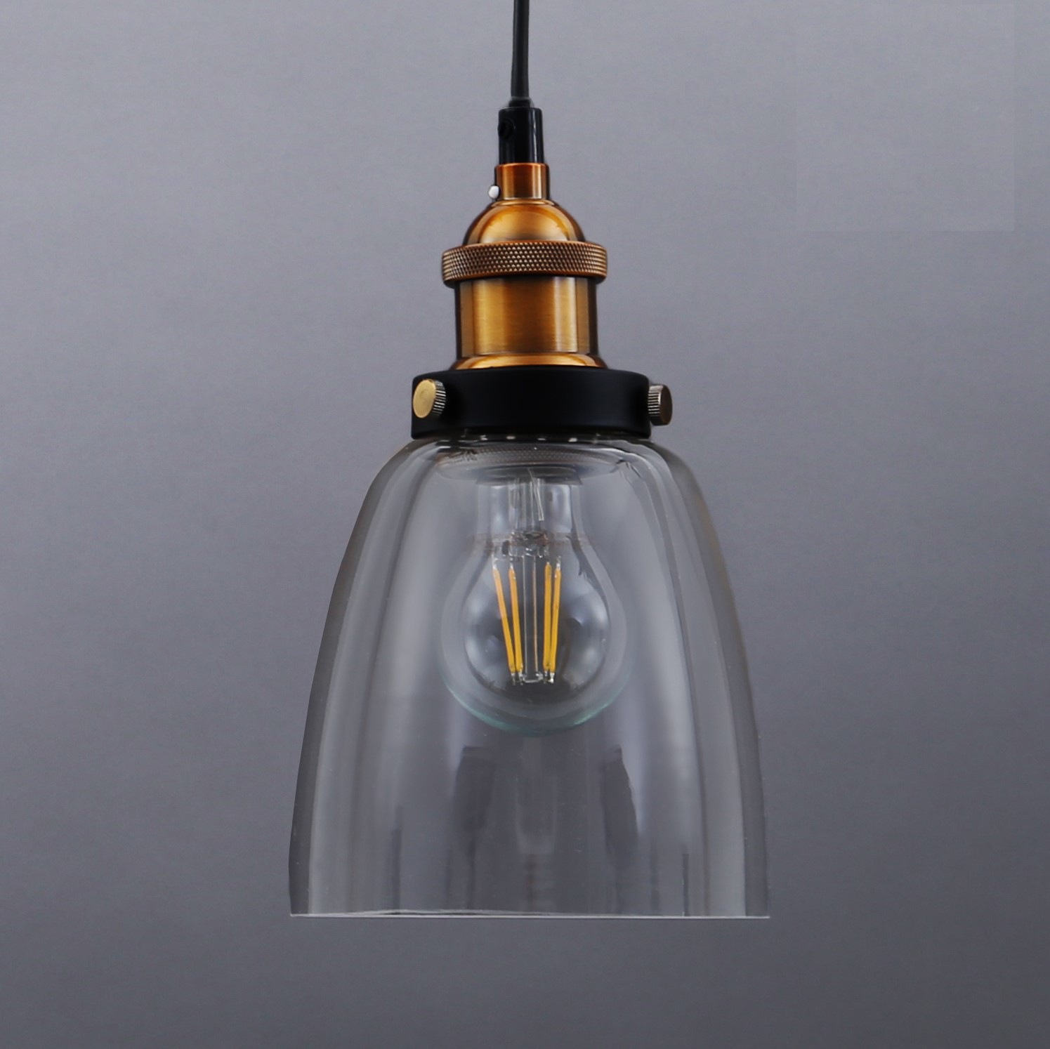B.K.Licht Pendelleuchte »BK_PL1097 Retro Pendellampe, E27 Fassung, Glasschirm, Länge: 120cm«, 1 flammig, Leuchtmittel E27 | ohne Leuchtmittel, 1-flammig, Ohne Leuchtmittel (max. 60W)