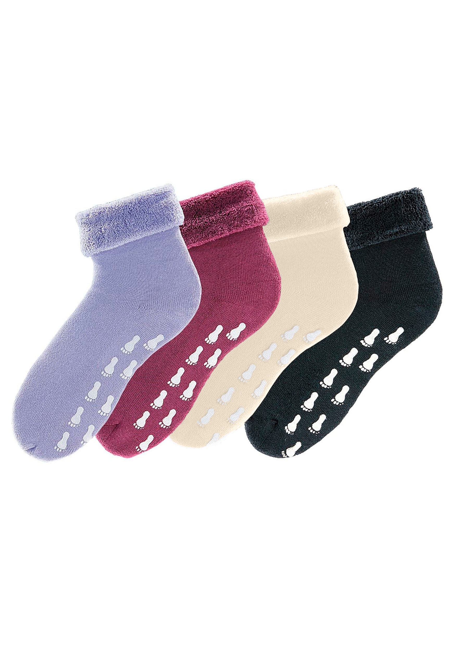 Go in ABS-Socken Packung, 4 Stk. tlg. mit Antirutschsohle und Vollfrottee günstig online kaufen
