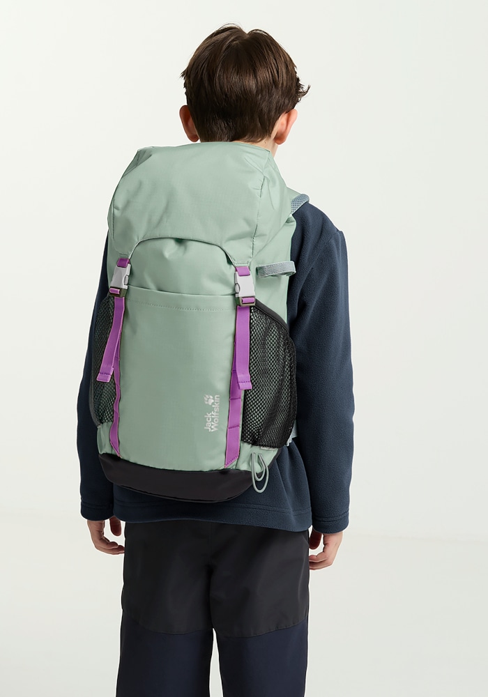 JACK WOLFSKIN Kinderrucksack "KIDS EXPLORER 20", onesize, grün, Rucksäcke, 20L Wanderrucksack für Kinder, robust, komfortabel