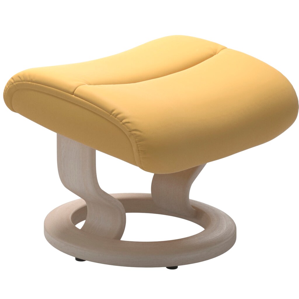 Stressless® Relaxsessel »View«, (Set, Relaxsessel mit Hocker), mit Classic Base, Größe S,Gestell Whitewash