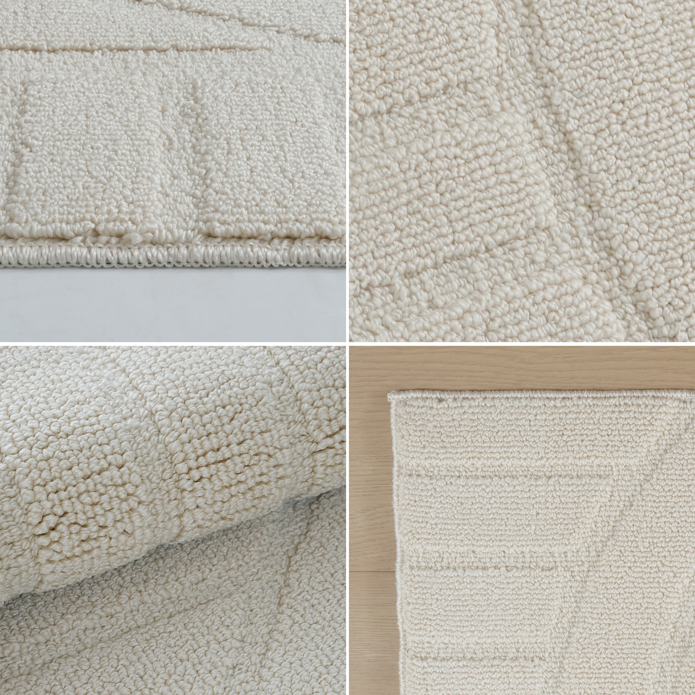 OTTO home Teppich »Neele, Boho-Design, Hoch-Tief, waschbar« rechteckig 12 mm Höhe 3D Optik, Skandinavisch, Designteppich, Wohnzimmer, Schlafzimmer