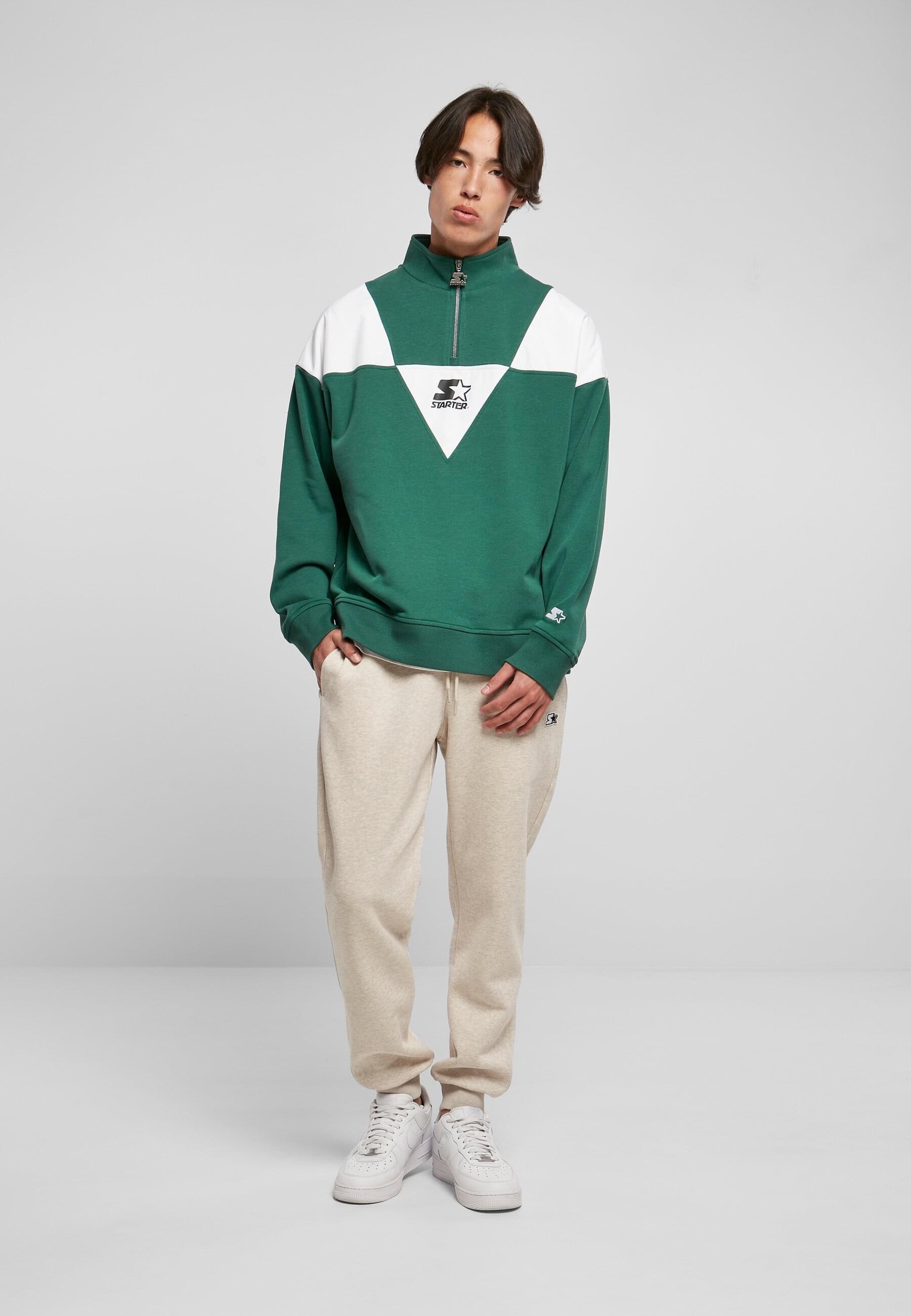Starter Black Label Strickfleecejacke »Starter Black Label Herren Starter Triangle Troyer«, (1 St.), ohne Kapuze