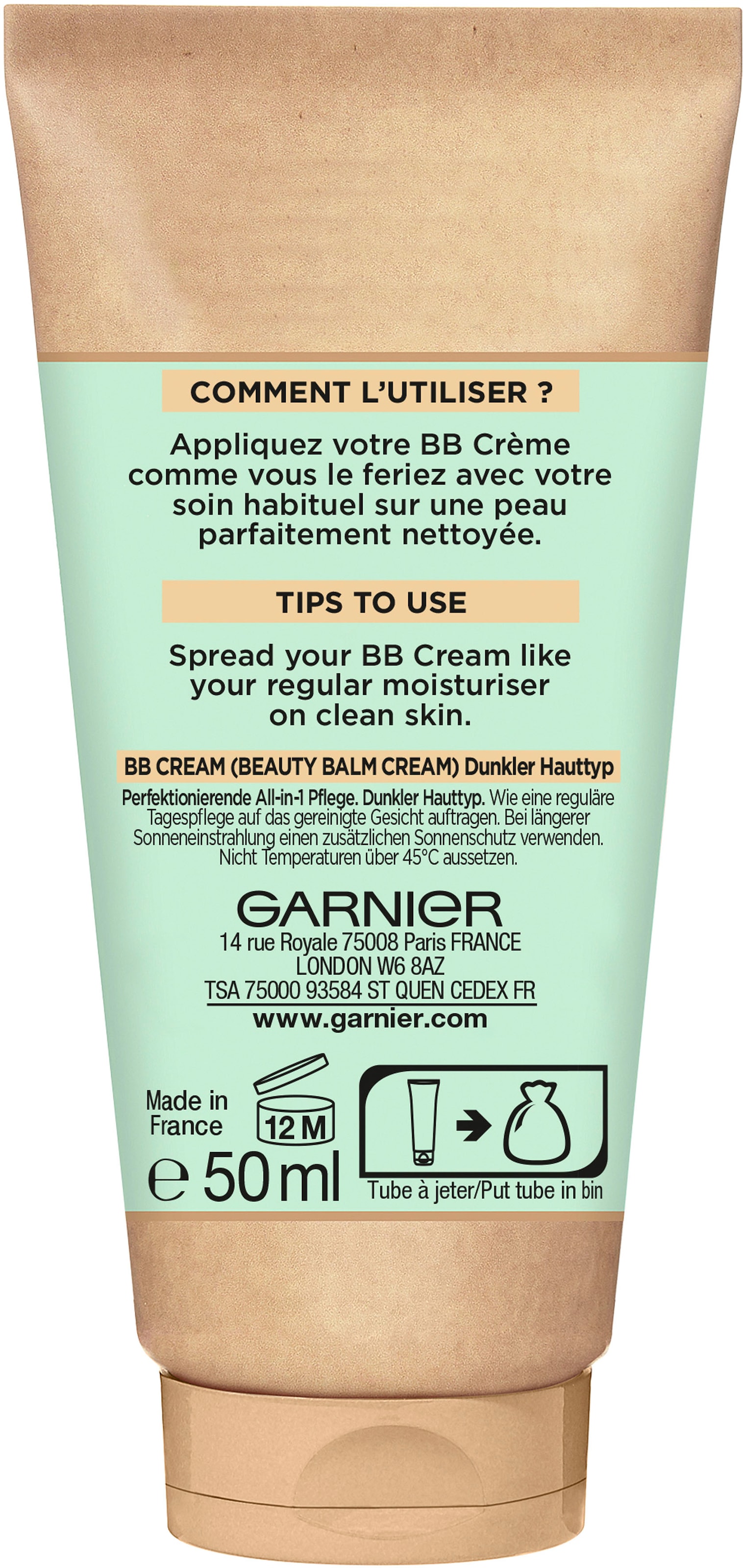 GARNIER BB-Creme »SkinActive BB Cream Klassik«, mit hoher Wirksamkeit