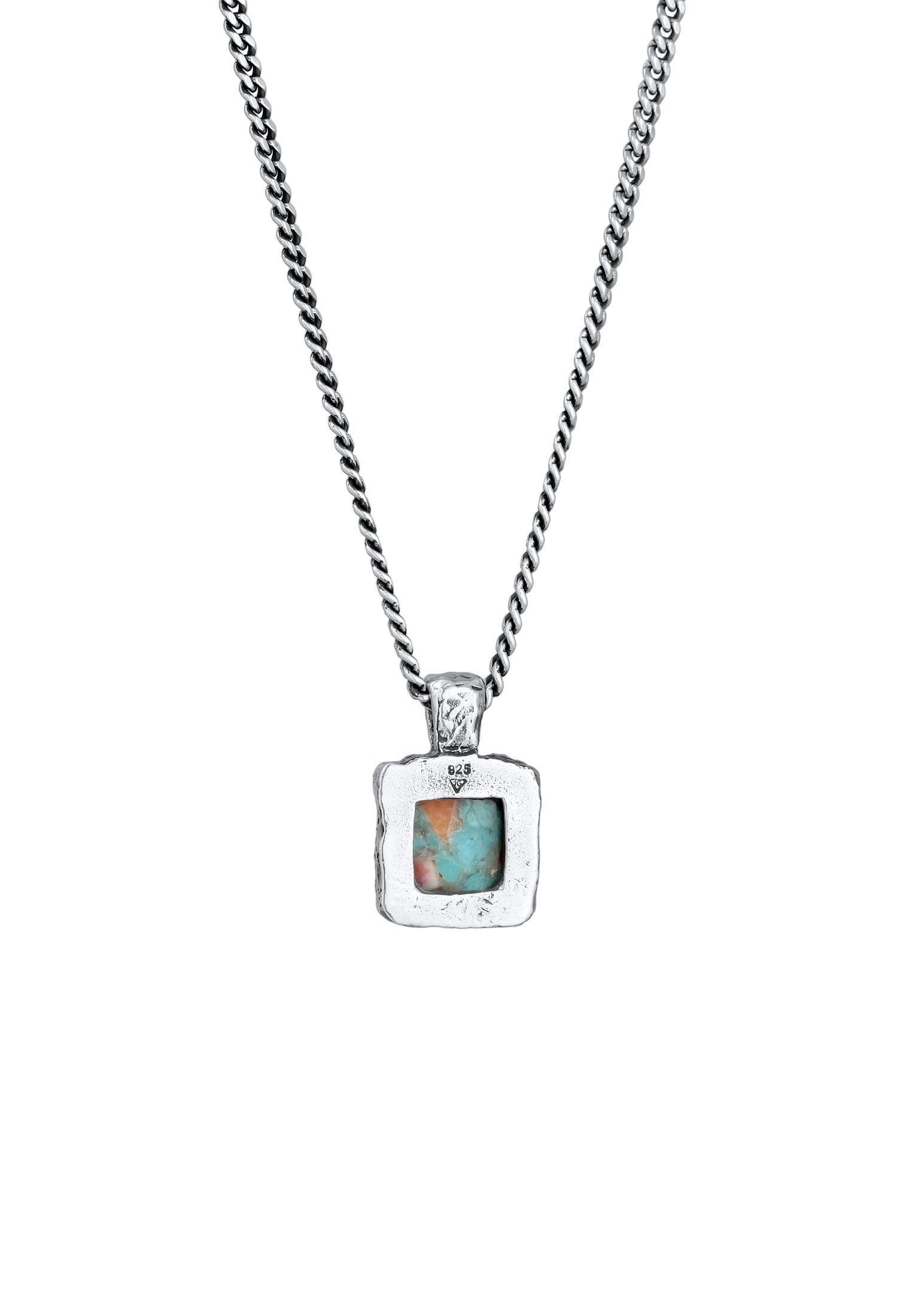HAZE & GLORY Kette mit Anhänger »Halskette Kupfer-Türkis Edelstein Anhänger 925 Silber«
