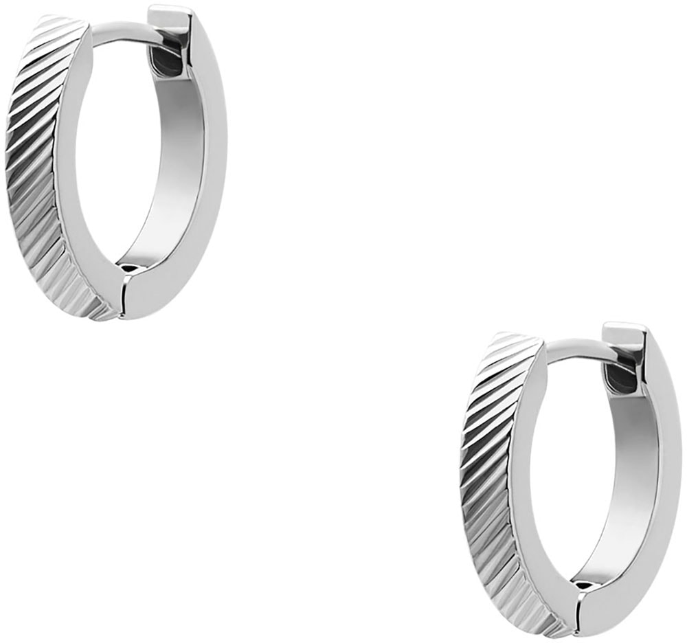 Fossil Paar Creolen »Schmuck Edelstahl Ohrringe Harlow Linear Texture JF04771710 JF04772040«
