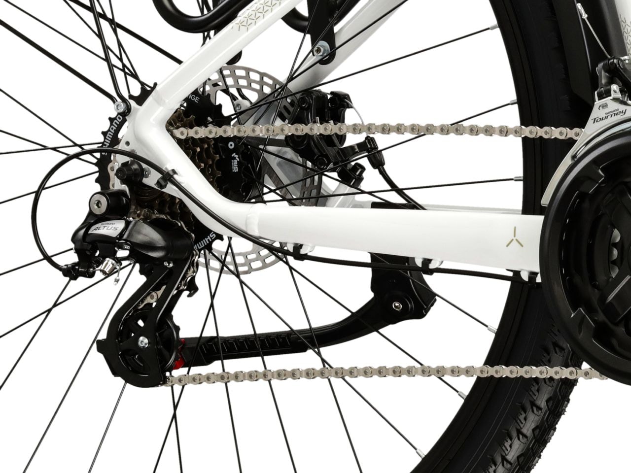 Kross Mountainbike »Lea 2.0 weiß 21 Gänge mit Beleuchtung« 21 Gang Shimano ALTUS M310 Schaltwerk Kettenschaltung