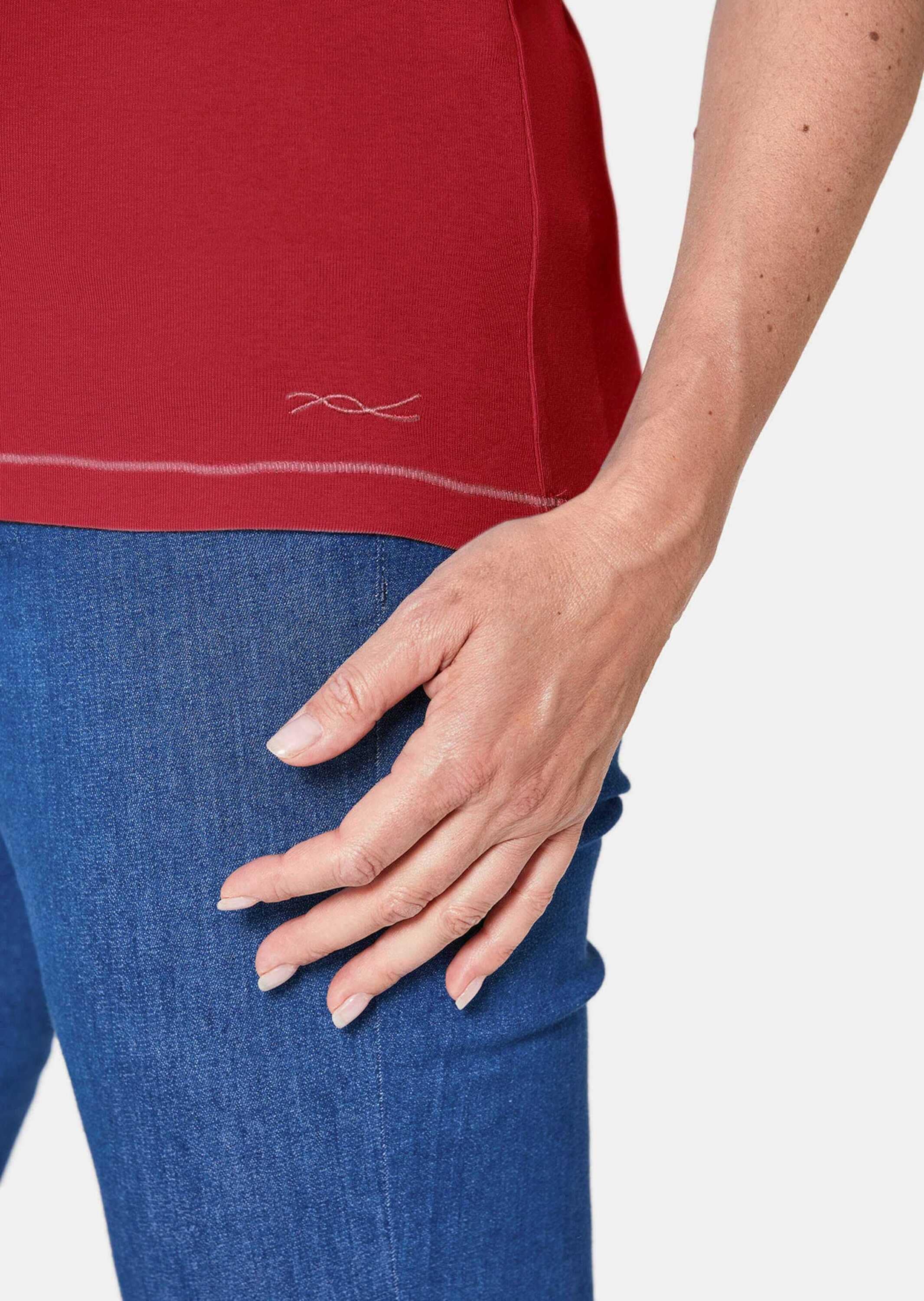 GOLDNER Kurzarmshirt »Rundhalsshirt Basic T-Shirt aus reiner Baumwolle«