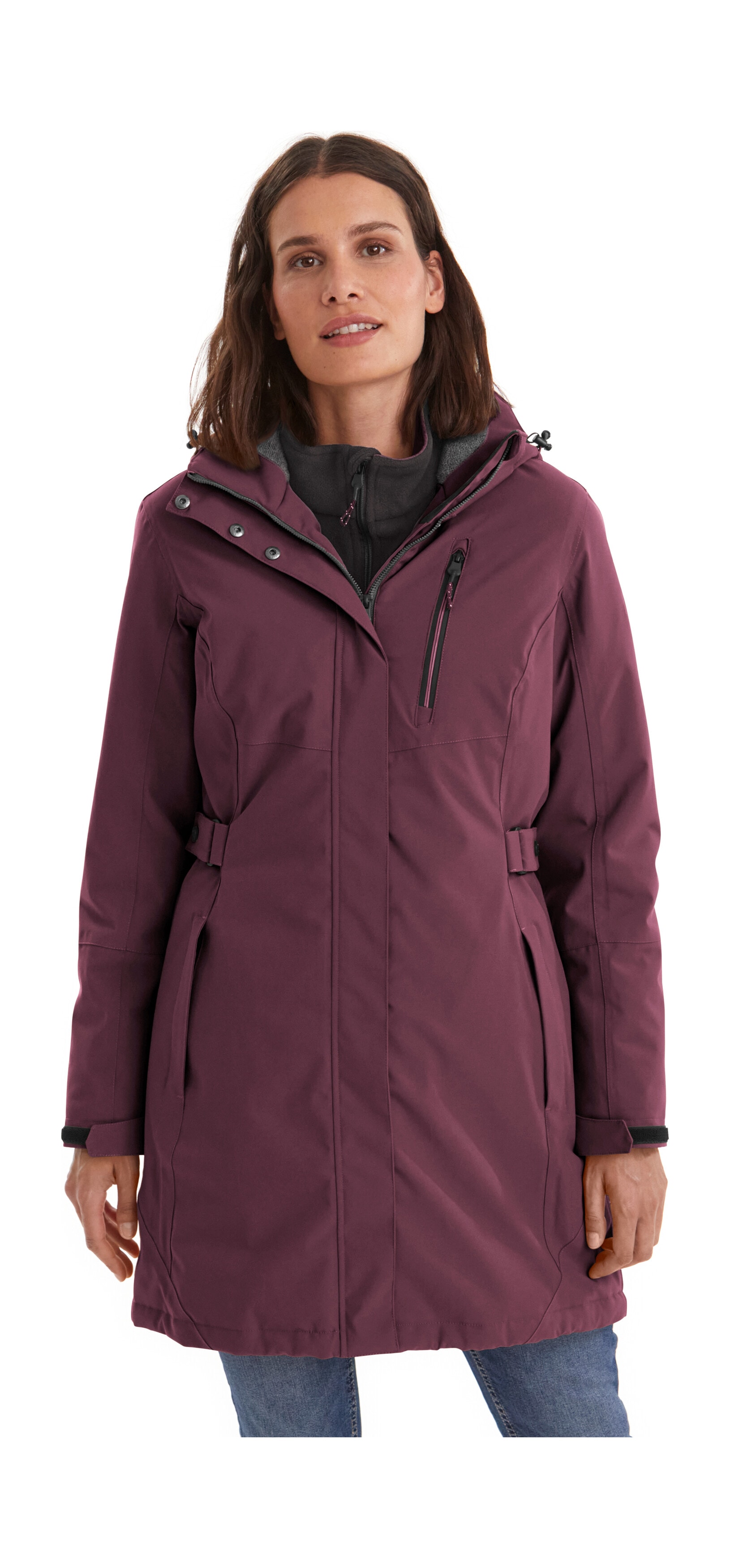 Killtec "KOW 165 WMN PRK" Wasser- und winddichter Parka mit Teddyfleece und abnehmbarer Kapuze