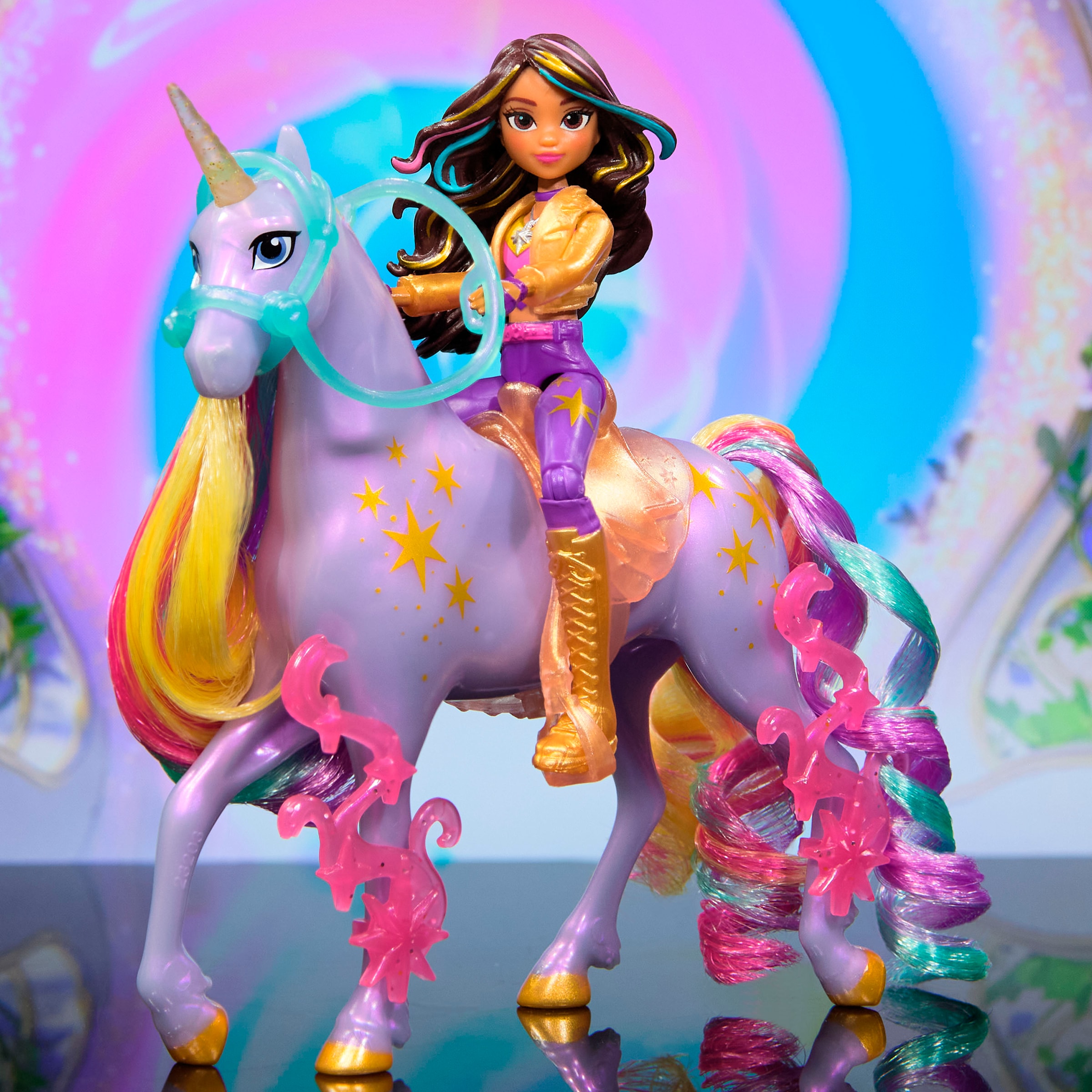 Spin Master Anziehpuppe »Unicorn Academy - Sophia & Einhorn Wildstar«, mit echter Mähne