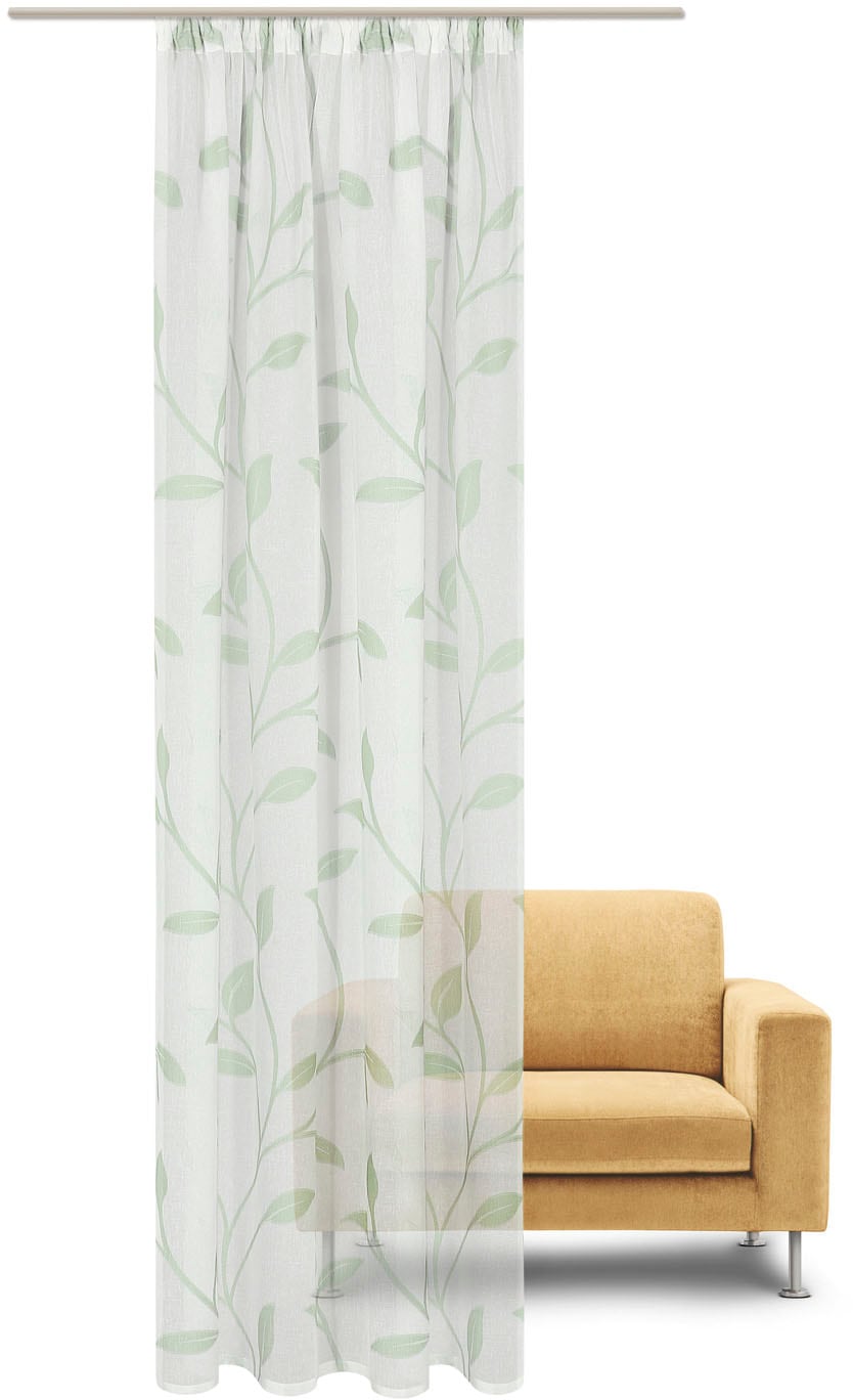 Gerster Gardine "Orsina" Kräuselband 1 Stk. tlg. Fertigschal - nature line günstig online kaufen