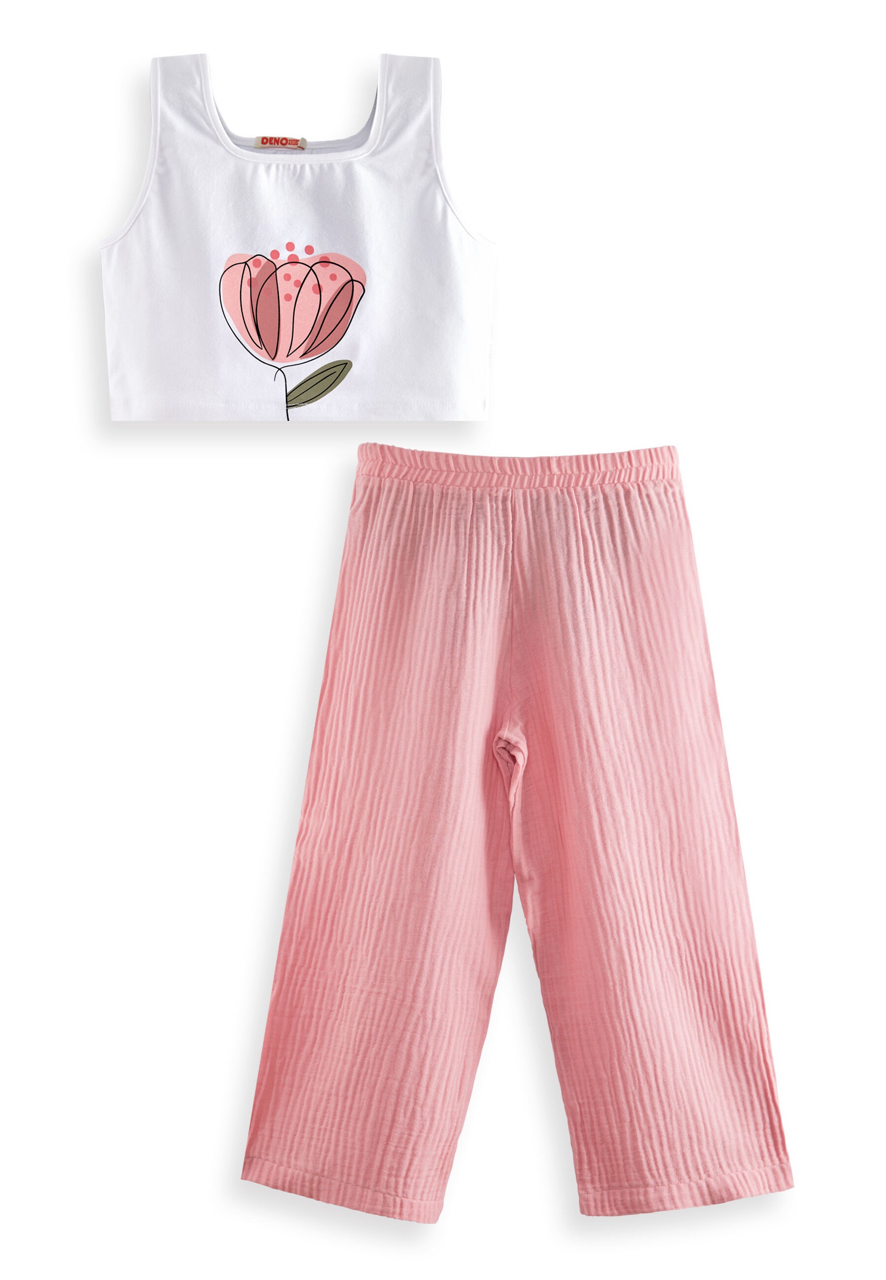 Denokids Hausanzug »Flowers«, (2 tlg.), mit Blumenaufdruck