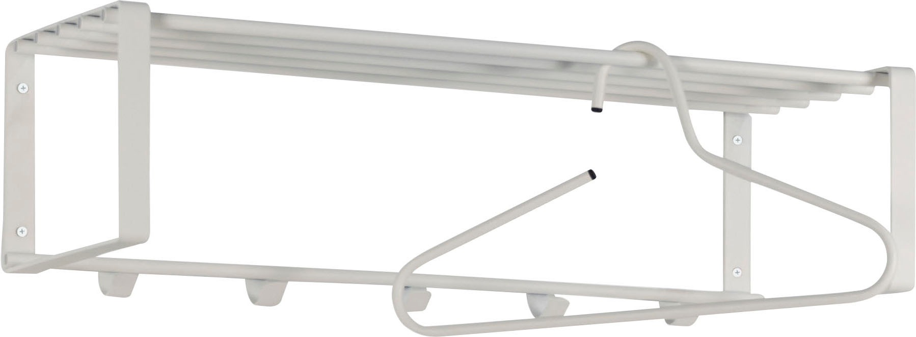 Thumbnail - Spinder Design Garderobenleiste "REX" Wandgarderobe aus Stahl mit Hutablage und 5 bzw. 7 Haken