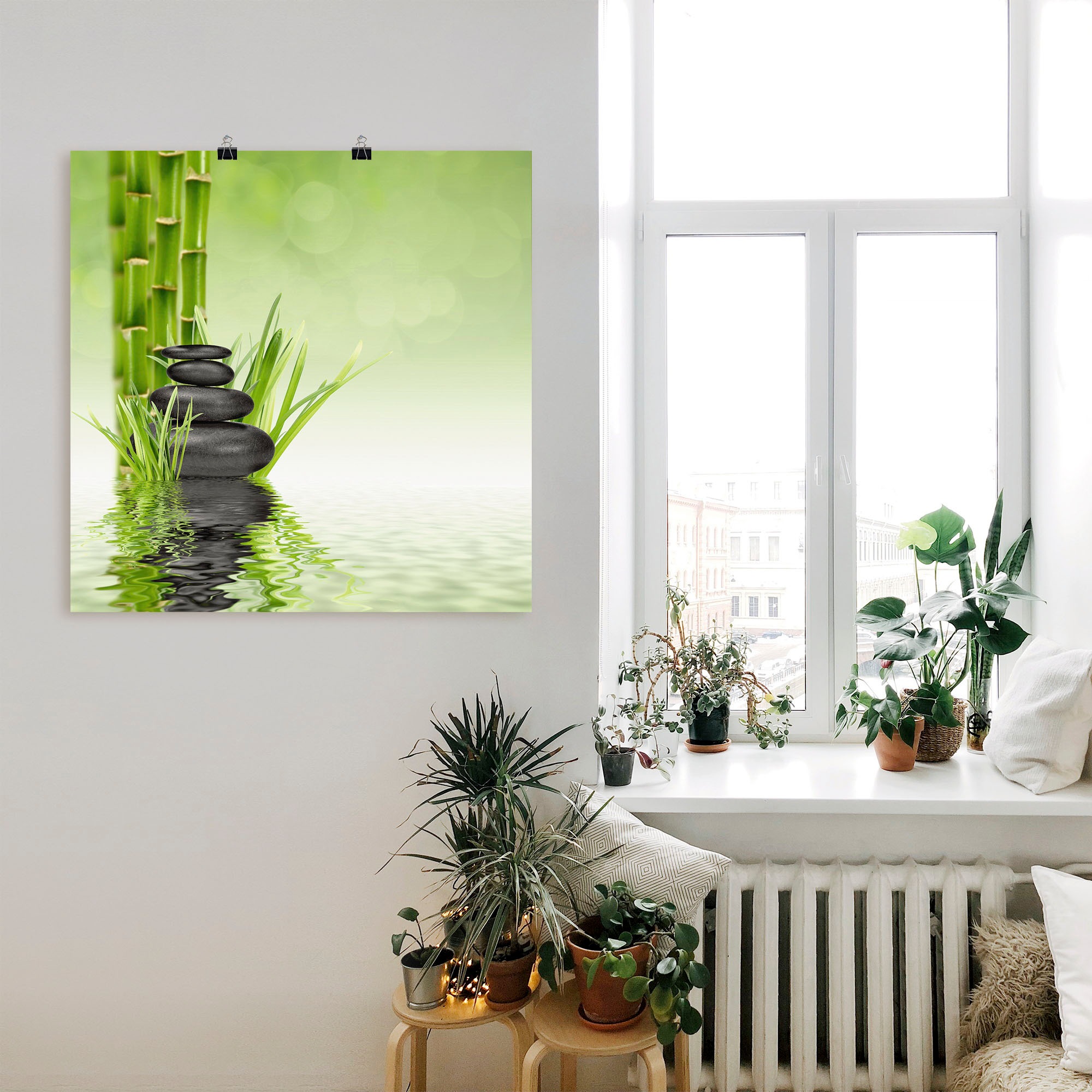 Artland Wandbild "Spa Steine", Spa, (1 St.), als Alubild, Outdoorbild, Lein günstig online kaufen