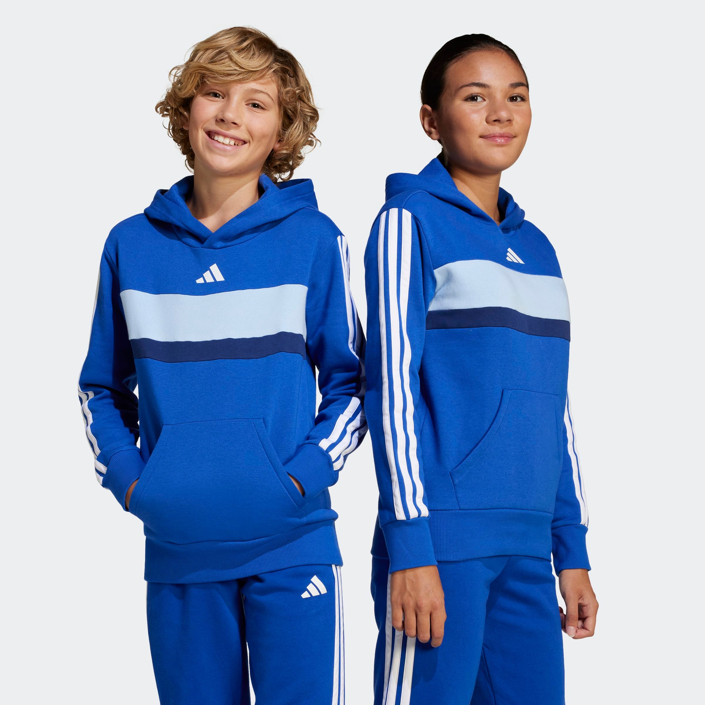 adidas Sportswear Kapuzensweatshirt "J 3S TIB FL HD", mit Rundhals, ohne Verschluss, in normaler Länge