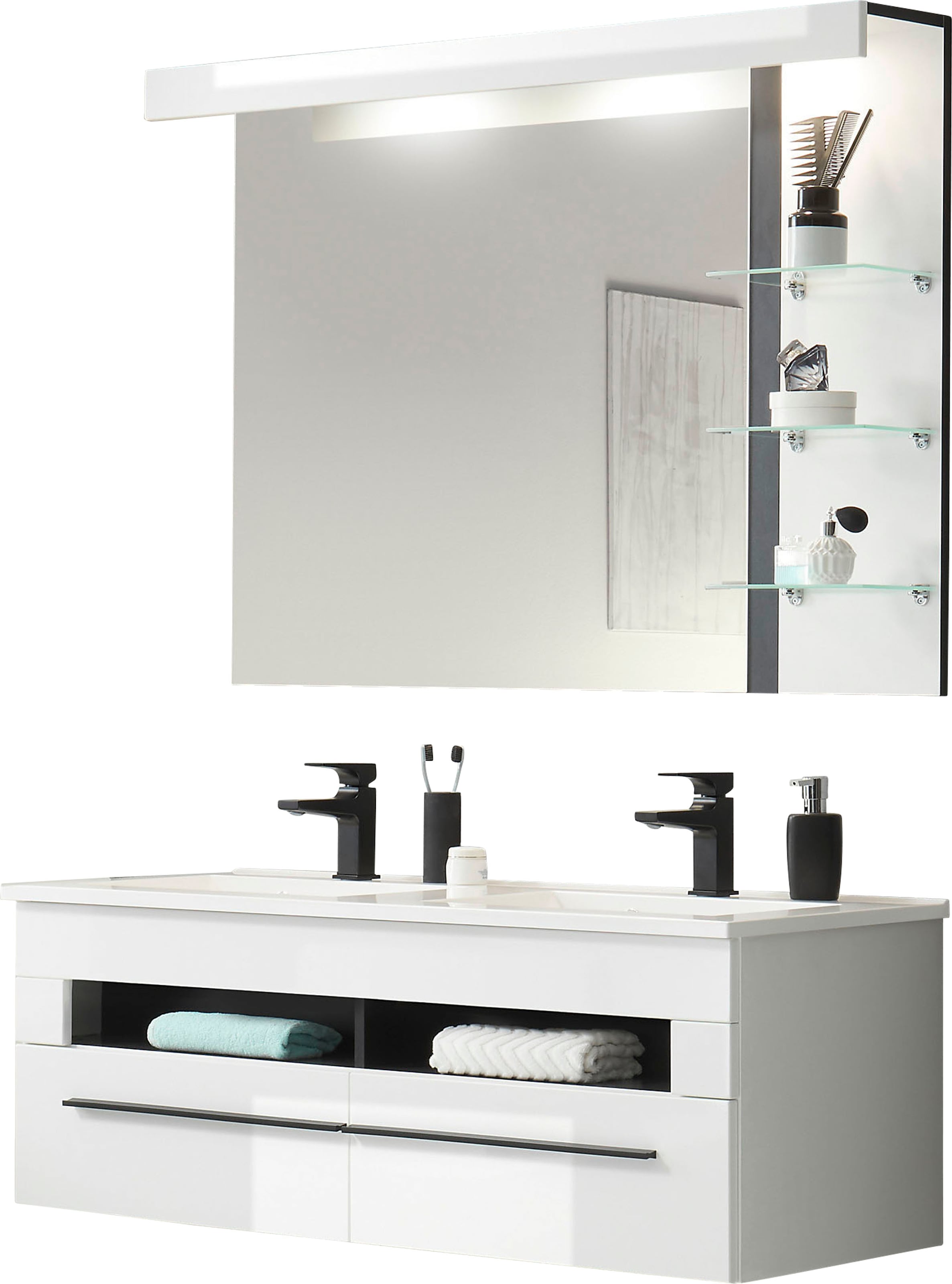 Home affaire Badmöbel-Set "Cantara, Bad im modernen Design, 2-teiliges Bade günstig online kaufen