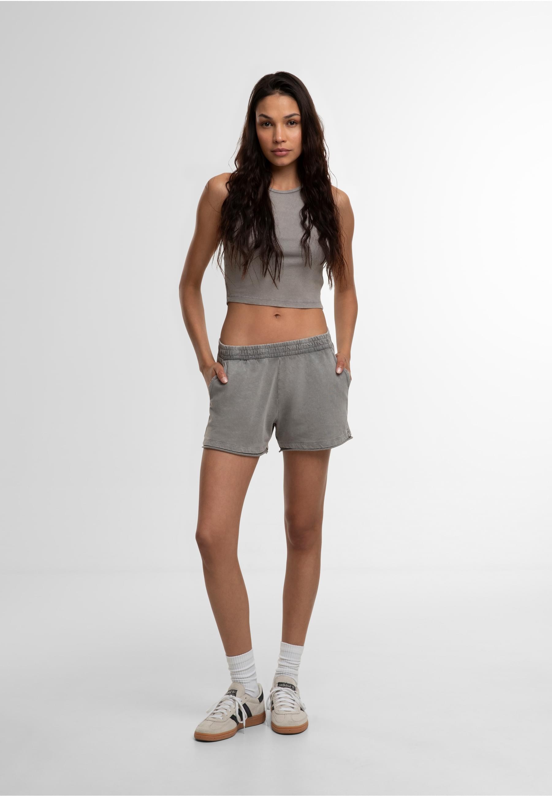 URBAN CLASSICS T-Shirt »Urban Classics Ladies Washed Rib Jersey Cropped Top«, (1 tlg.)