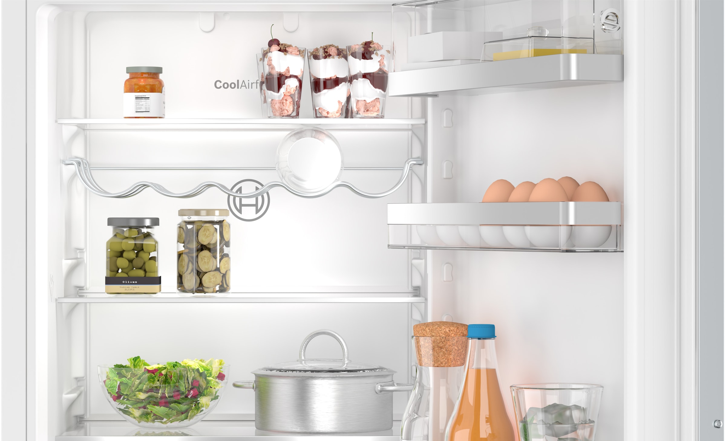 BOSCH Einbaukühlgefrierkombination Serie 6 »KIN86ADC0« 177,2 cm hoch 55,8 cm breit VitaFresh XXL für längere Frische und No Frost für nie wieder Abtauen