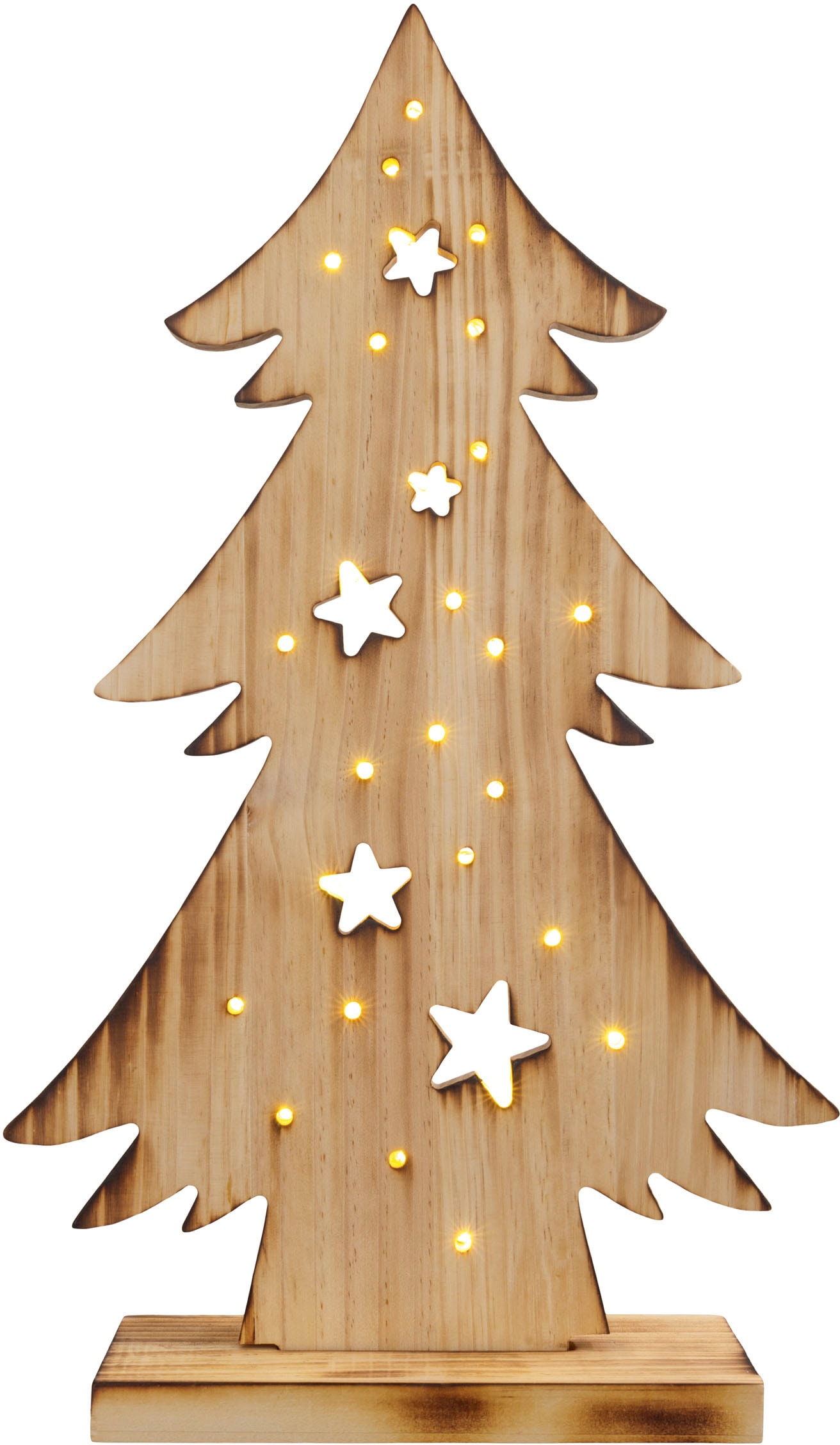 näve LED Baum »Tannenbaum, Weihnachtsdeko aus Holz«, Holz-Stehleuchte, Höhe  ca. 47,5 cm, Batteriebetrieben kaufen | BAUR