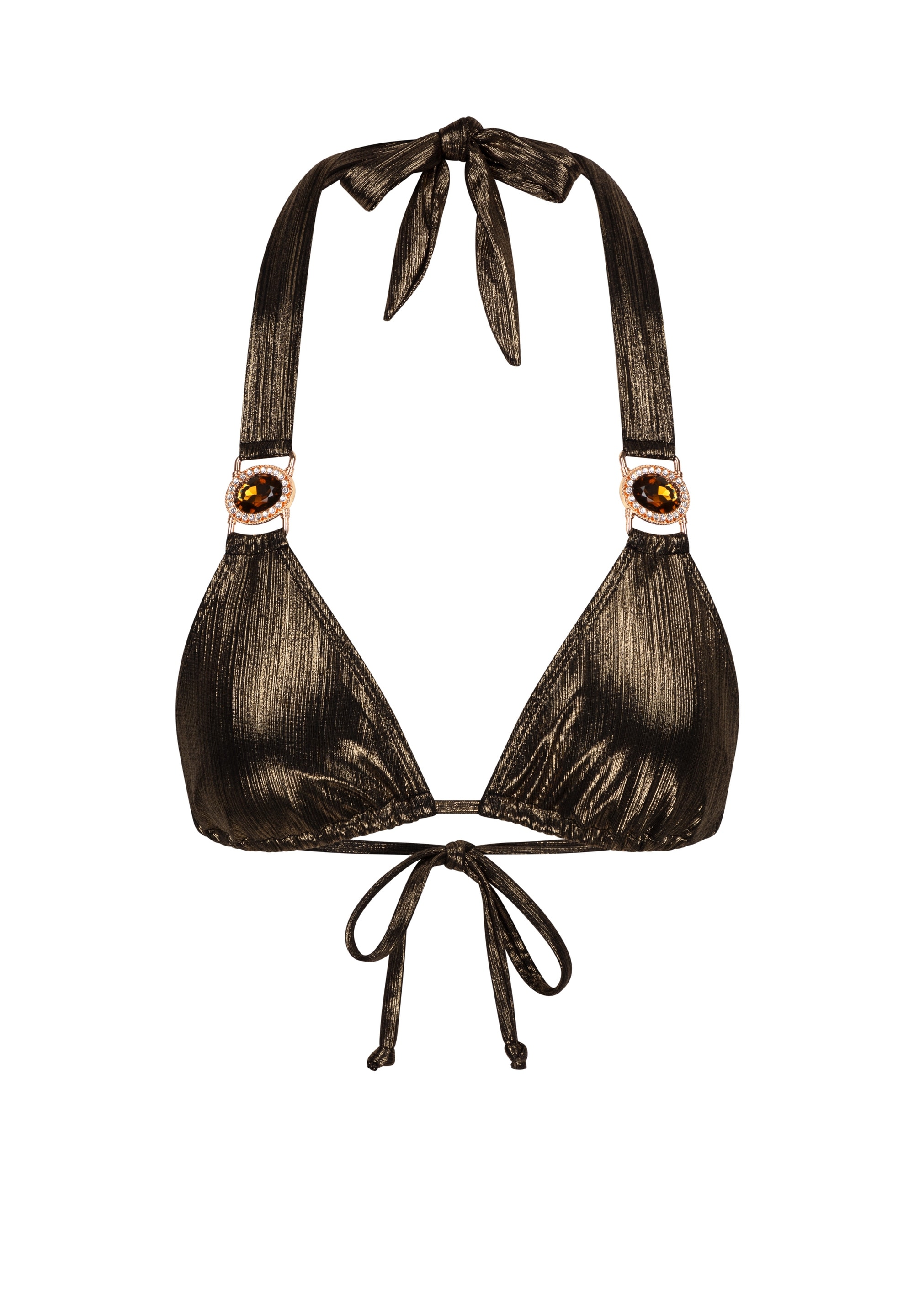 Moda Minx Triangel-Bikini-Top »Shimmering Lights«, (1 St.), im schimmerndem Design mit Steinbesatz